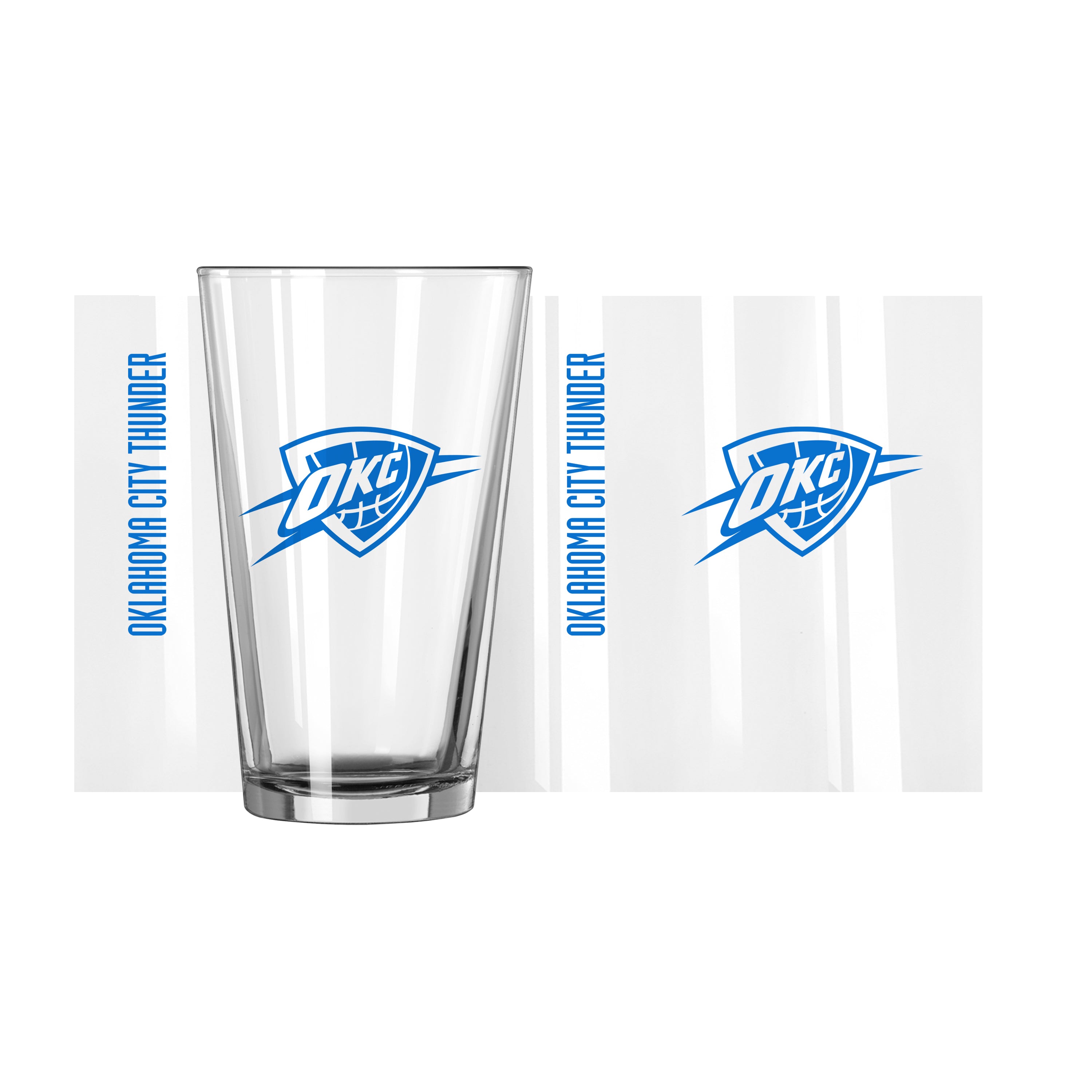 Oklahoma City Thunder 16oz Gameday Pint Glass - Sports Gifts, Sports Memorabilia, Sports Collectibles, Fan Shop