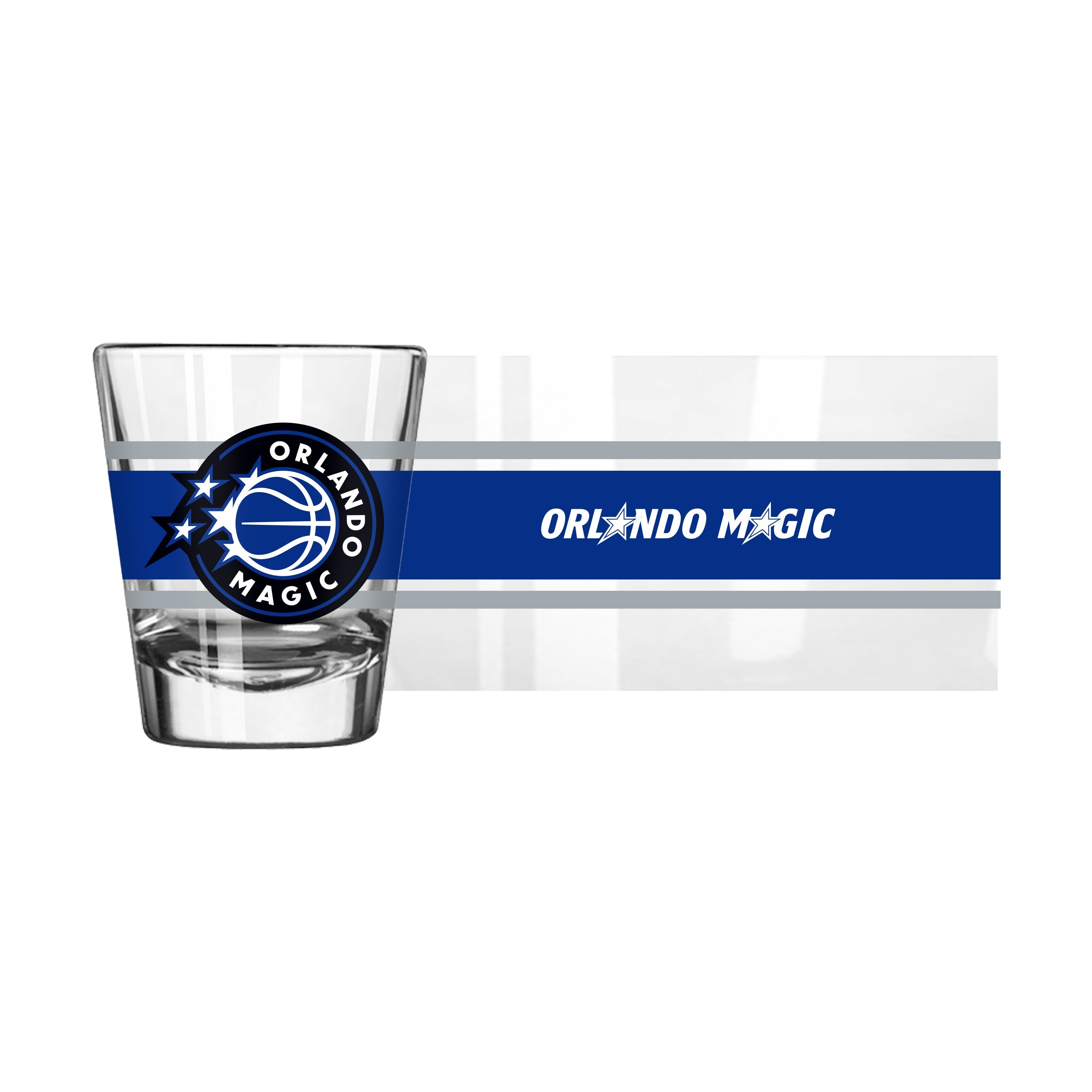 Orlando Magic 2oz Stripe Shot Glass - Sports Gifts, Sports Memorabilia, Sports Collectibles, Fan Shop