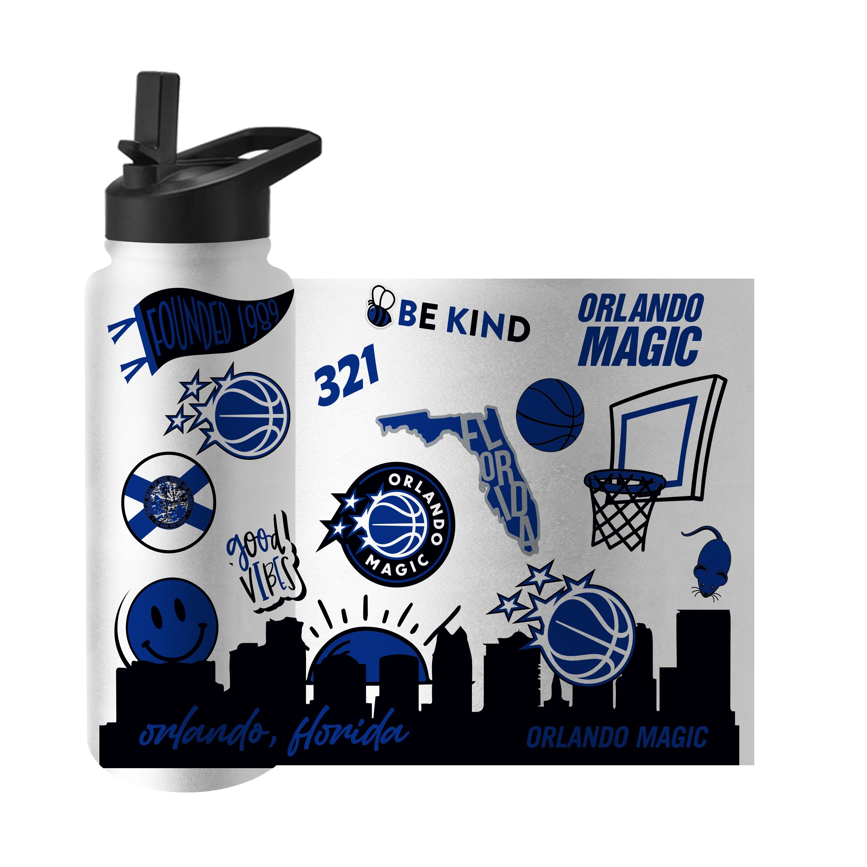Orlando Magic 34oz Native Quencher Bottle - Sports Gifts, Sports Memorabilia, Sports Collectibles, Fan Shop