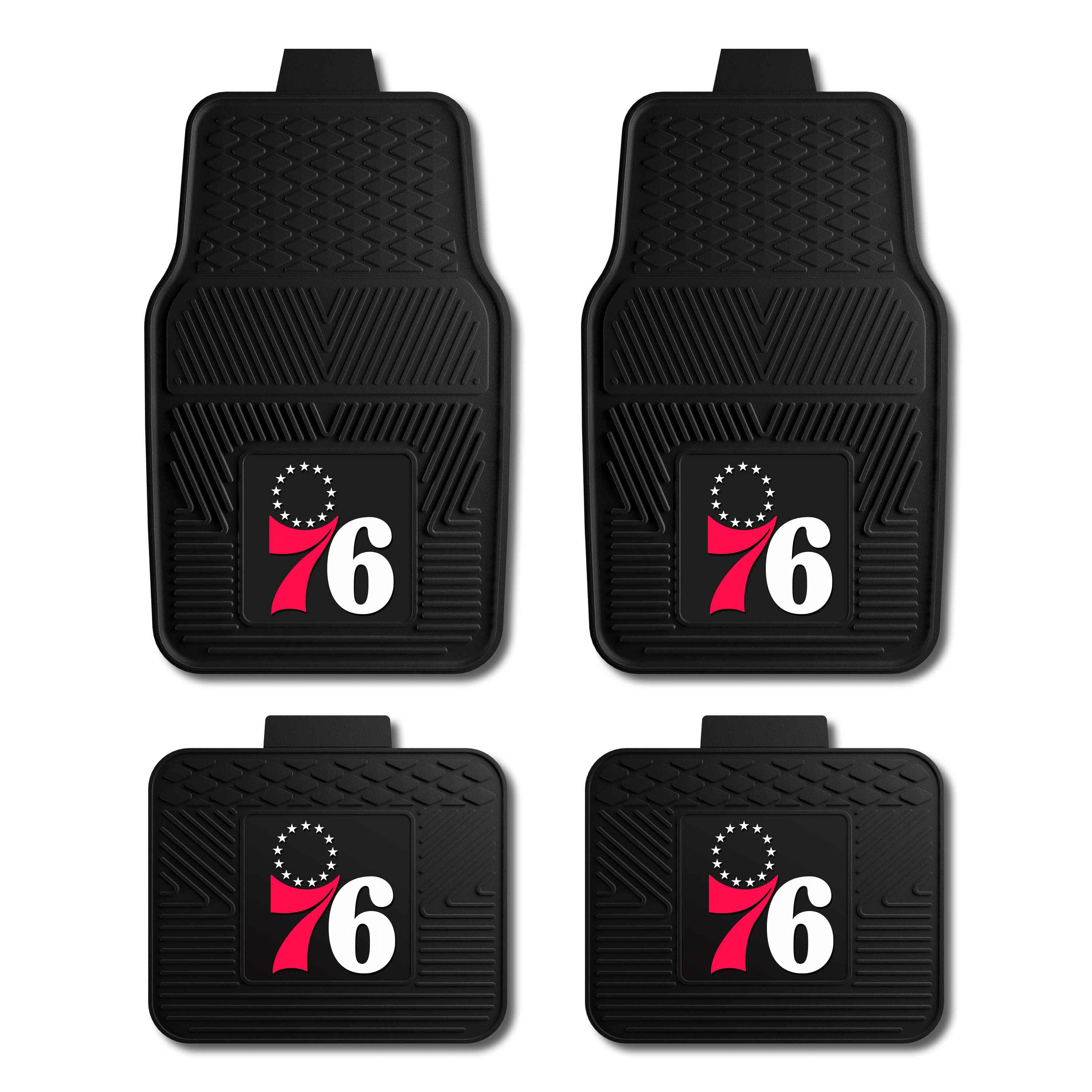 NBA - Philadelphia 76ers 2-pc Vinyl Car Mat Set - Sports Gifts, Sports Memorabilia, Sports Collectibles, Fan Shop