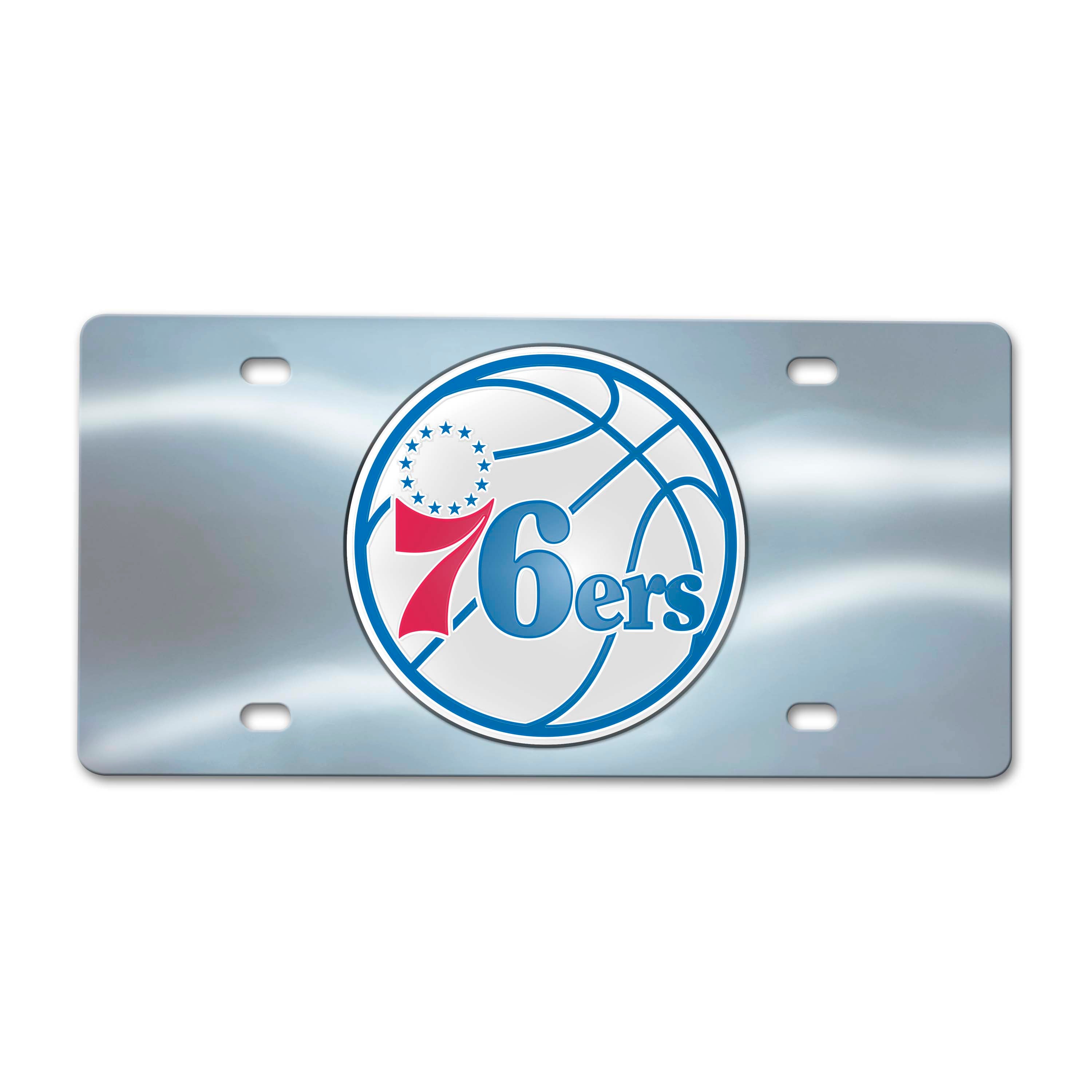 Philadelphia 76ers Chrome Diecast License Plate
