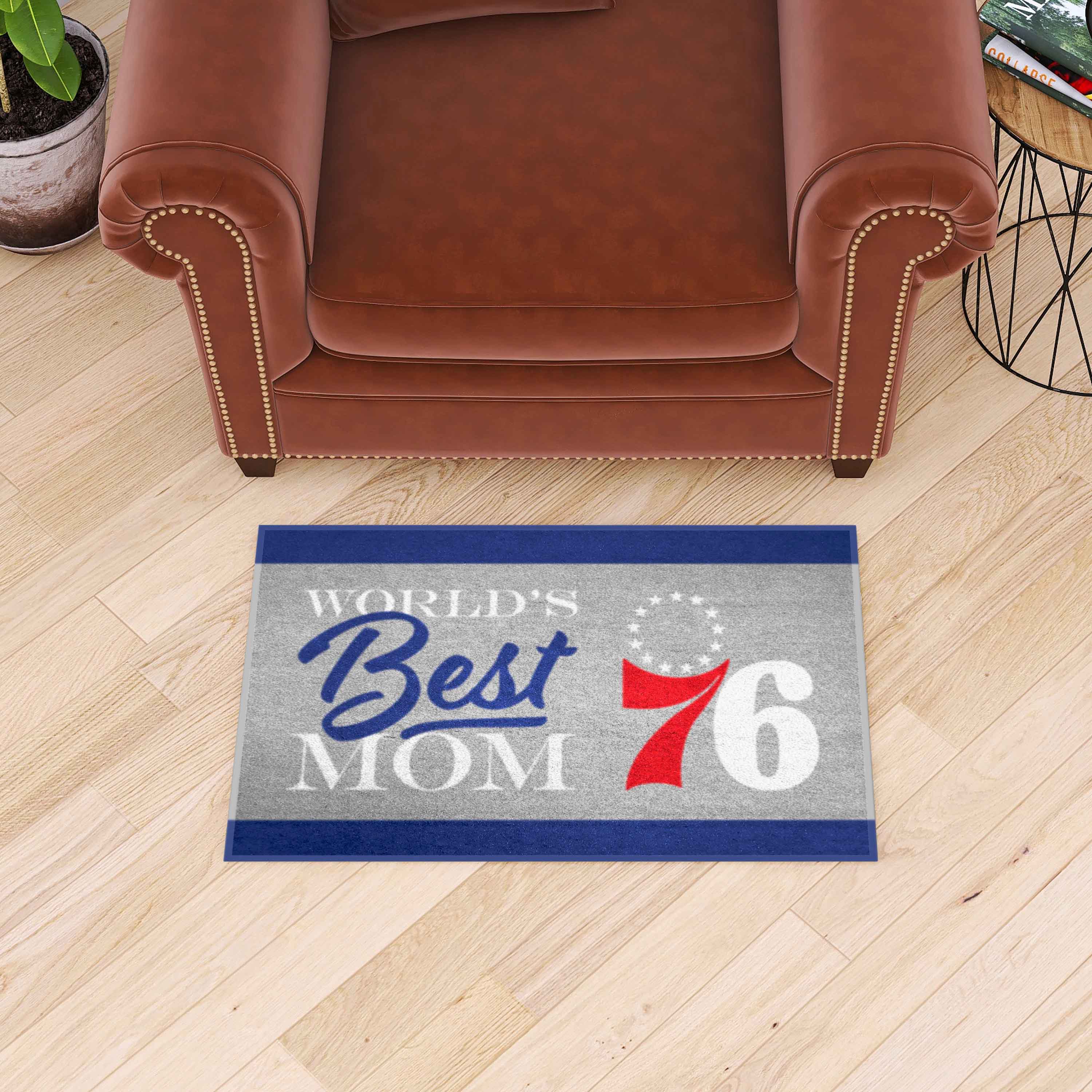 NBA - Philadelphia 76ers Starter Mat - Worlds Best Mom - Sports Gifts, Sports Memorabilia, Sports Collectibles, Fan Shop