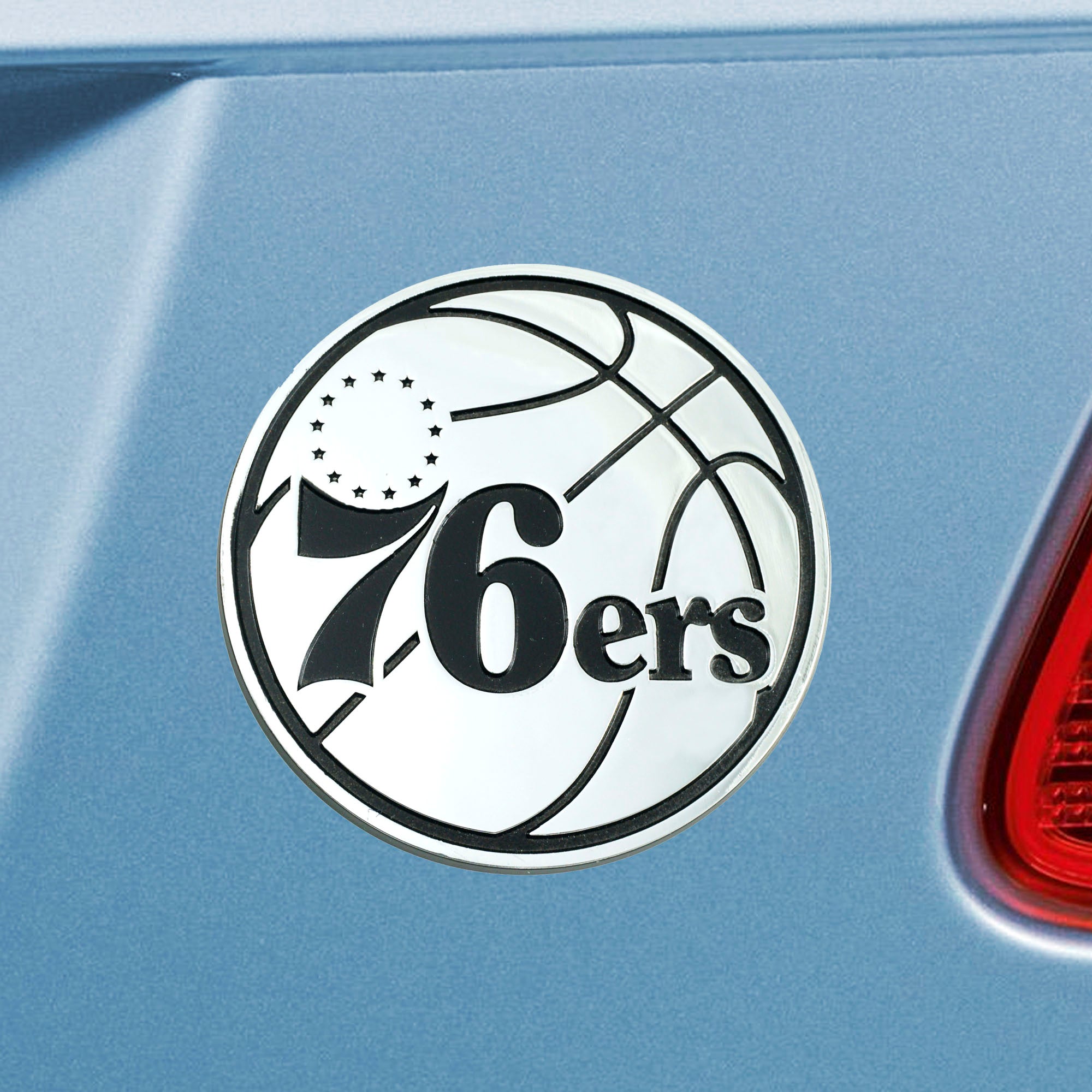 NBA - Philadelphia 76ers Chrome Emblem - Sports Gifts, Sports Memorabilia, Sports Collectibles, Fan Shop