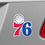 NBA - Philadelphia 76ers Embossed Color Emblem - Sports Gifts, Sports Memorabilia, Sports Collectibles, Fan Shop