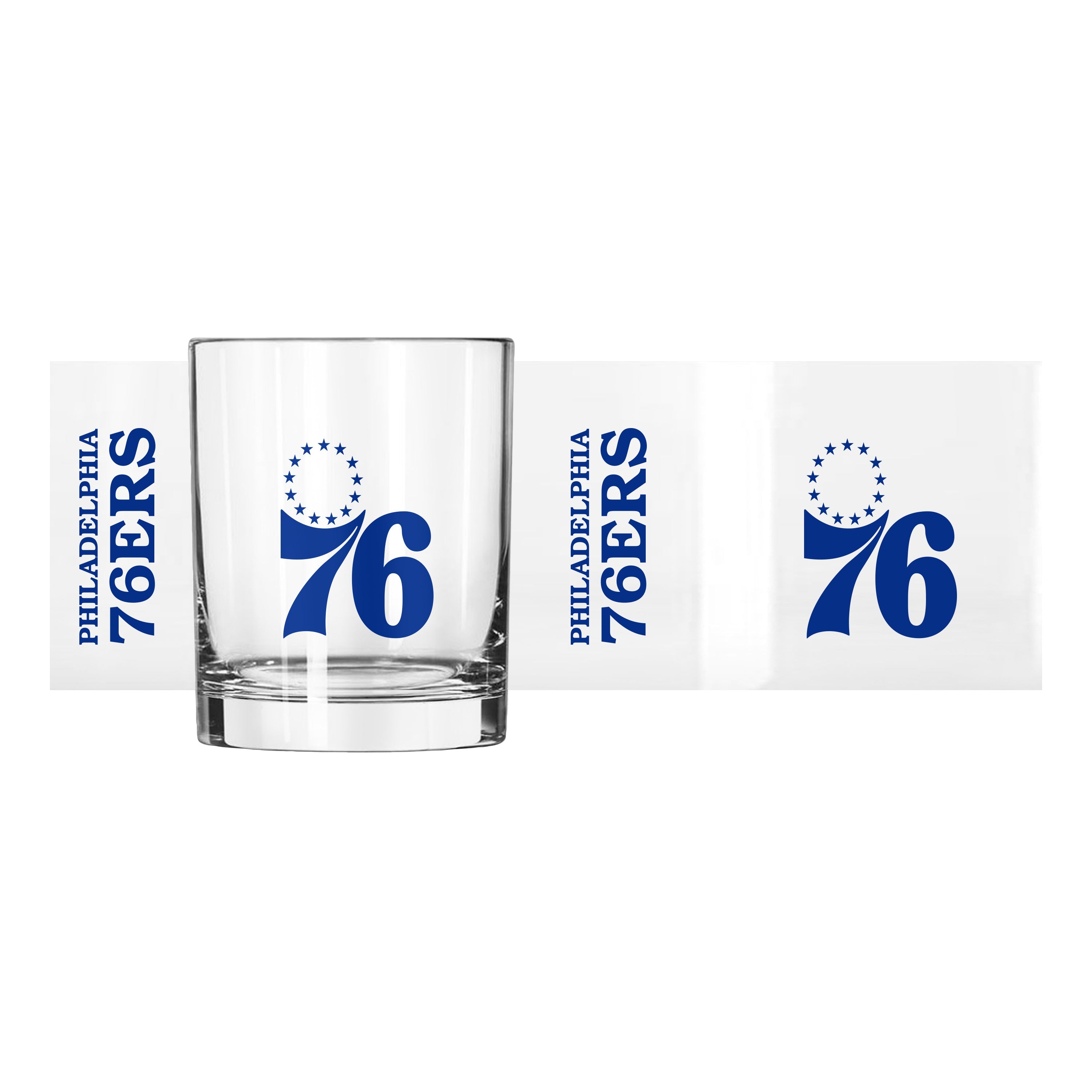 Philadelphia 76ers 14oz Gameday Rocks Glass - Sports Gifts, Sports Memorabilia, Sports Collectibles, Fan Shop
