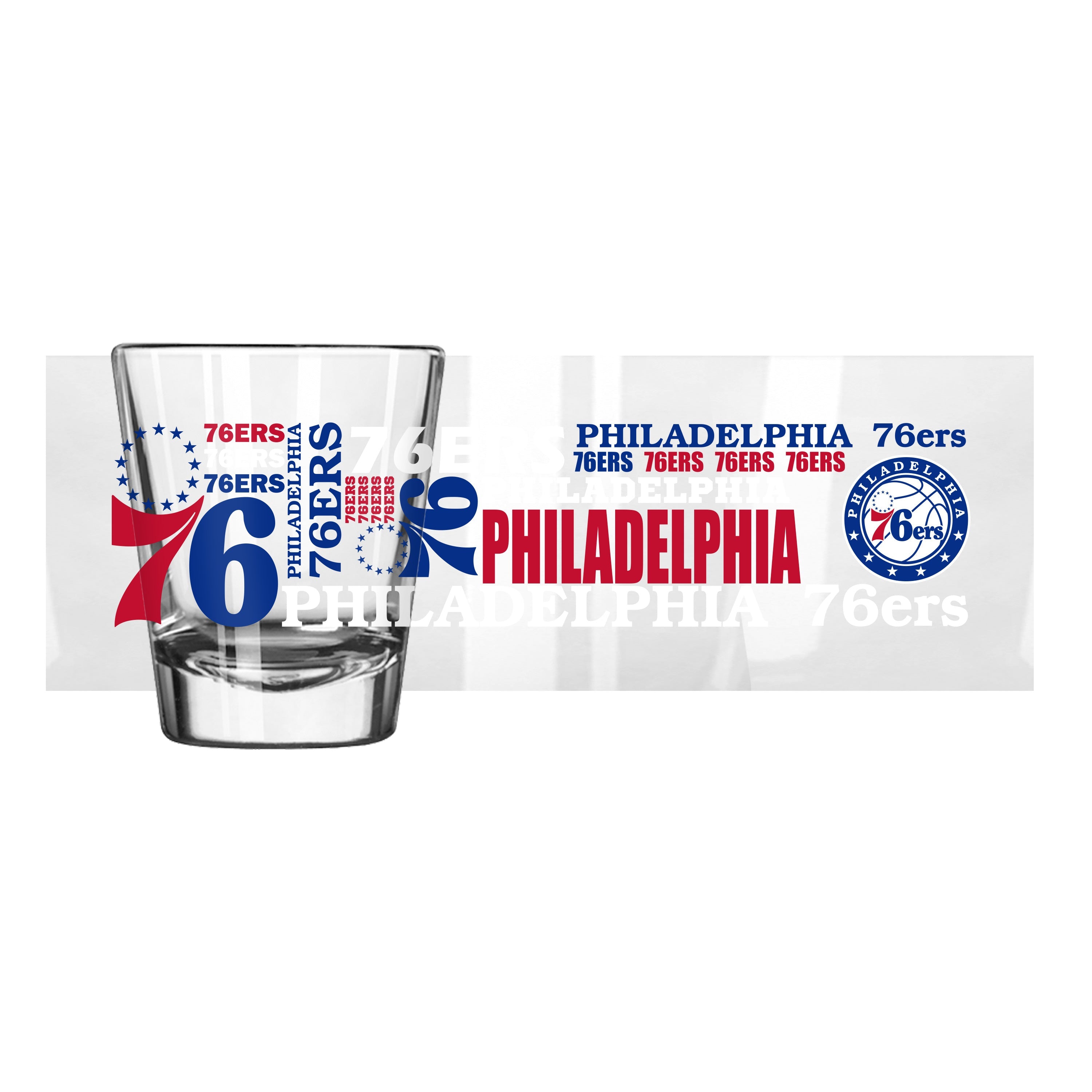 Philadelphia 76ers 2oz Spirit Shot Glass - Sports Gifts, Sports Memorabilia, Sports Collectibles, Fan Shop