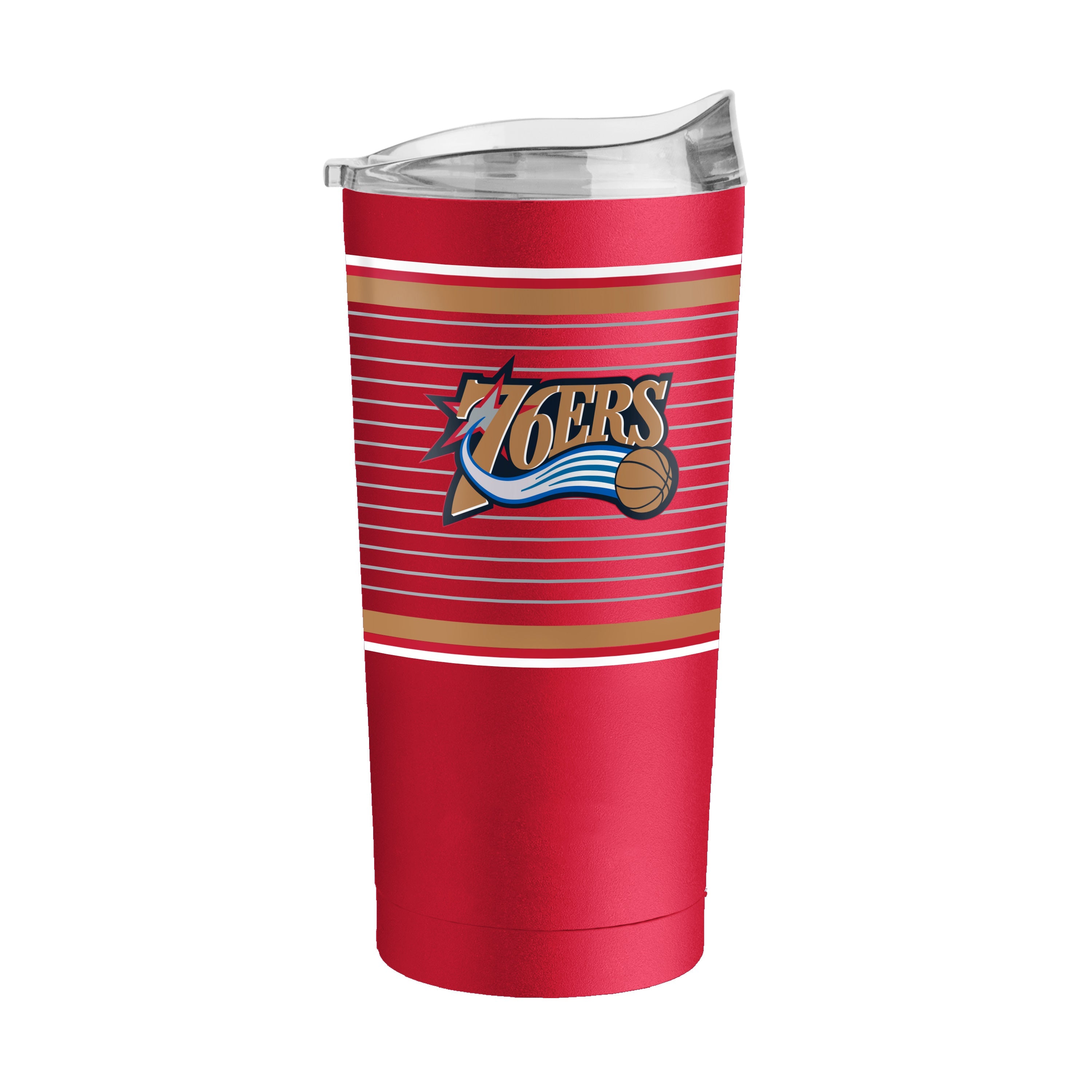 Philadelphia 76ers 20oz Retro Stripe Powder Coat Tumbler - Sports Gifts, Sports Memorabilia, Sports Collectibles, Fan Shop