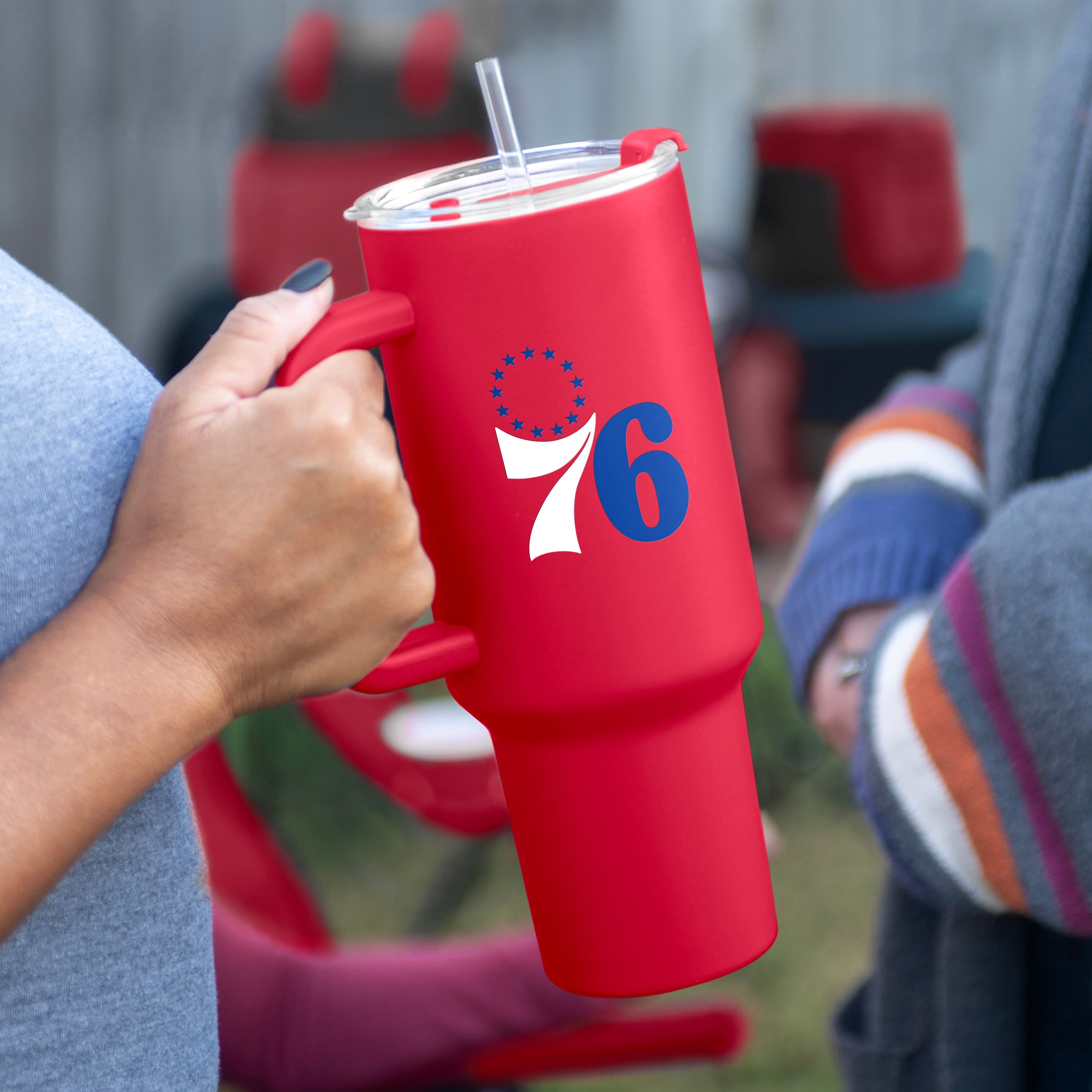 Philadelphia 76ers 40oz Flipside Powder Coat Tumbler - Sports Gifts, Sports Memorabilia, Sports Collectibles, Fan Shop