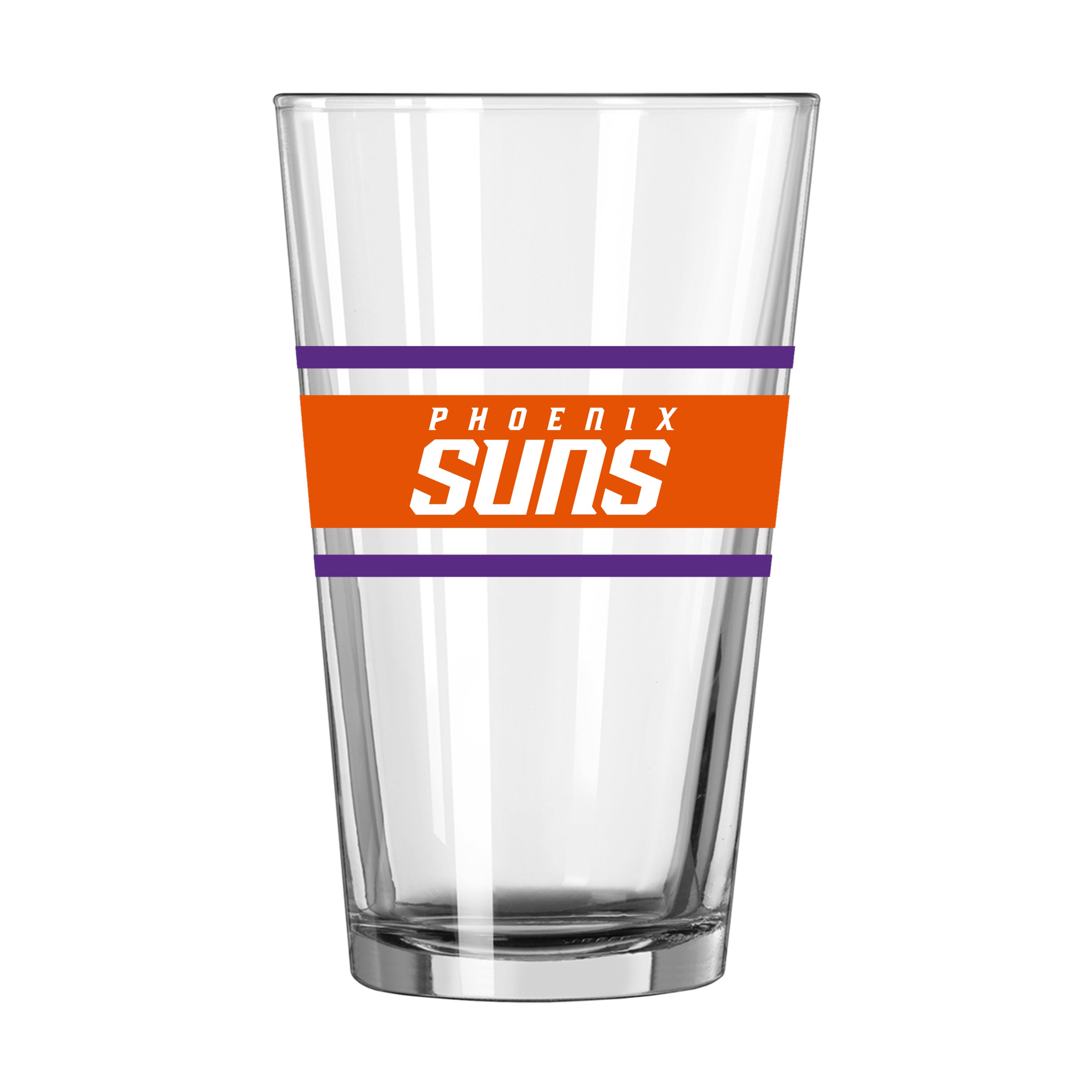 Phoenix Suns 16oz Stripe Pint Glass - Sports Gifts, Sports Memorabilia, Sports Collectibles, Fan Shop