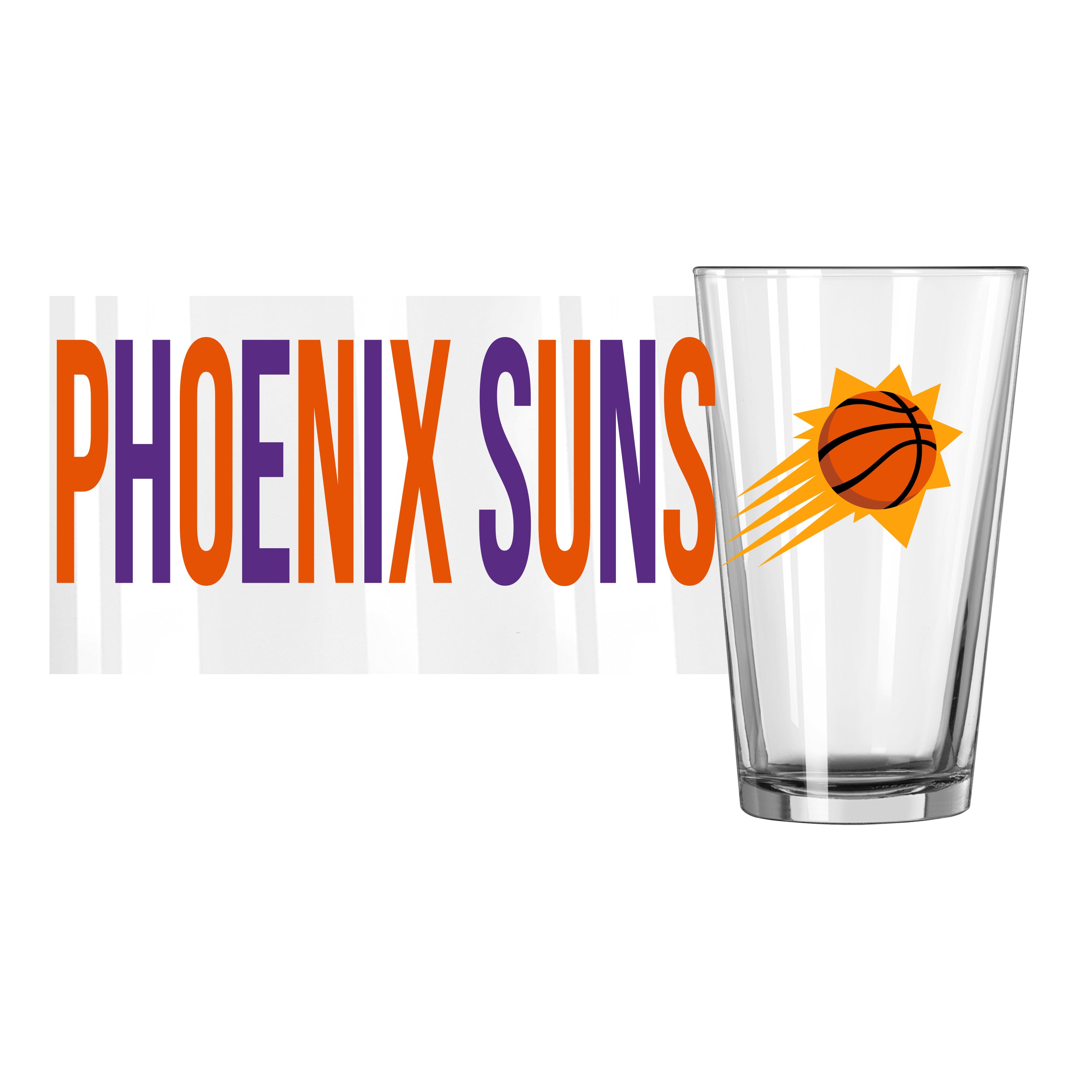 Phoenix Suns 16oz Overtime Pint Glass - Sports Gifts, Sports Memorabilia, Sports Collectibles, Fan Shop