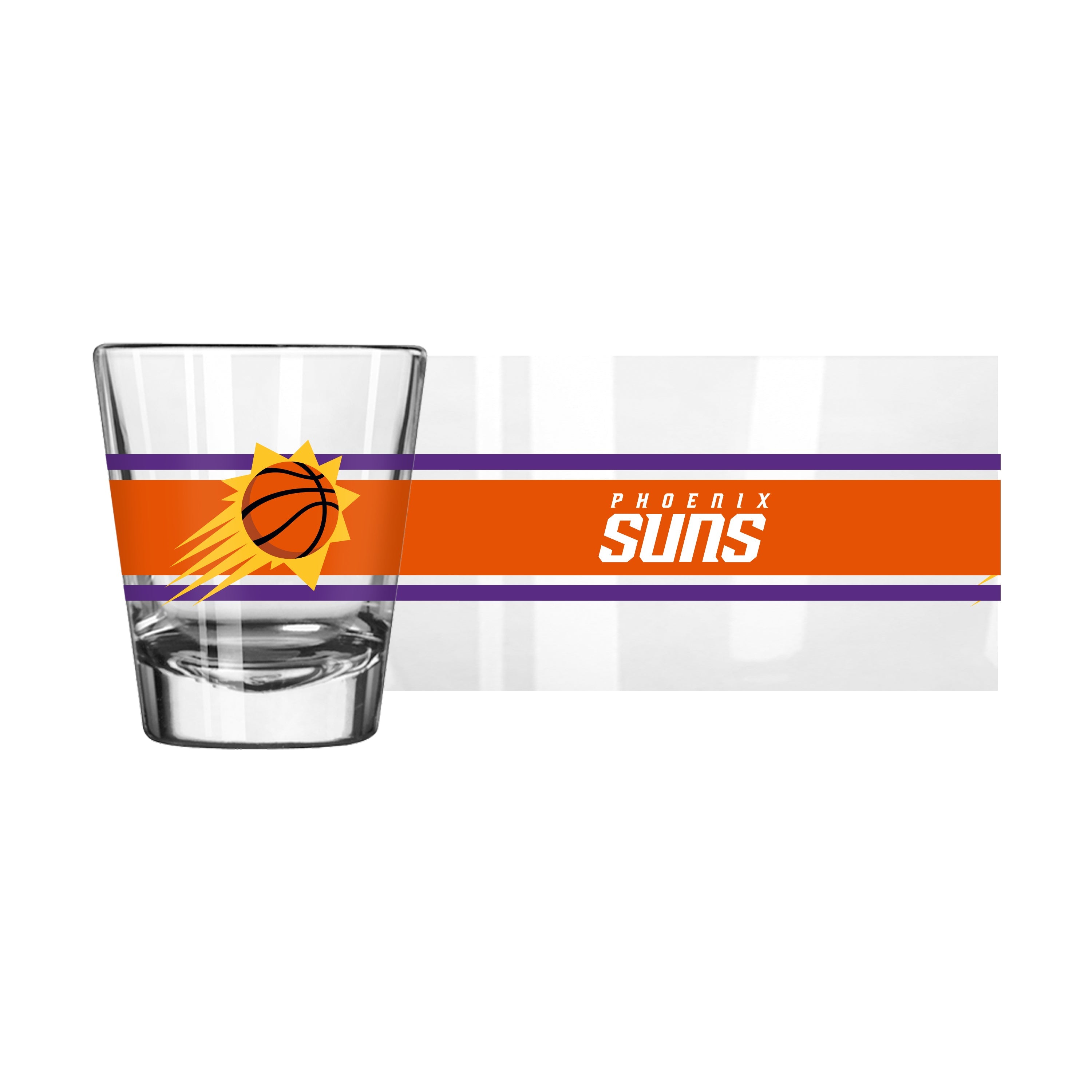Phoenix Suns 2oz Stripe Shot Glass - Sports Gifts, Sports Memorabilia, Sports Collectibles, Fan Shop