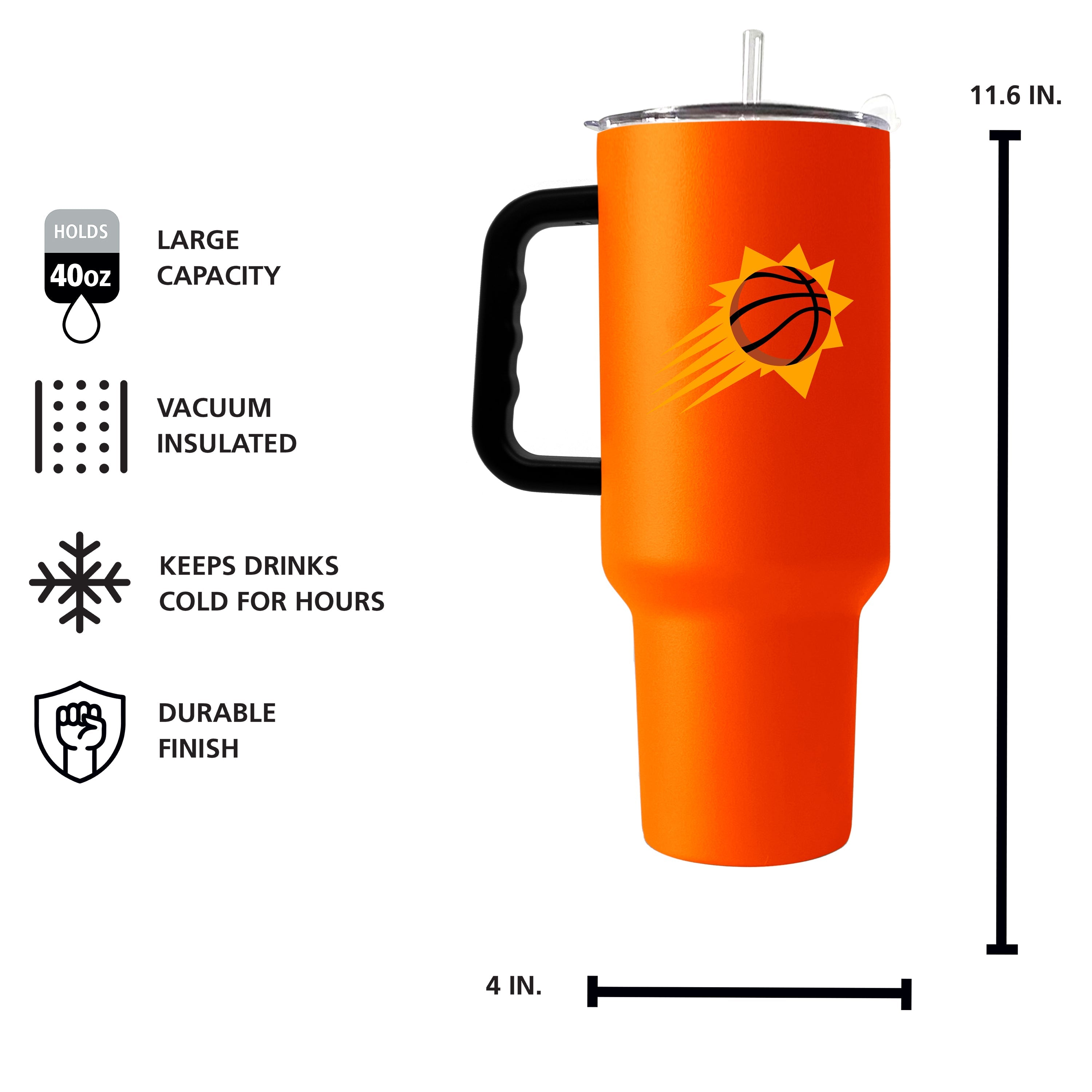 Phoenix Suns 40oz Flipside Powder Coat Tumbler - Sports Gifts, Sports Memorabilia, Sports Collectibles, Fan Shop