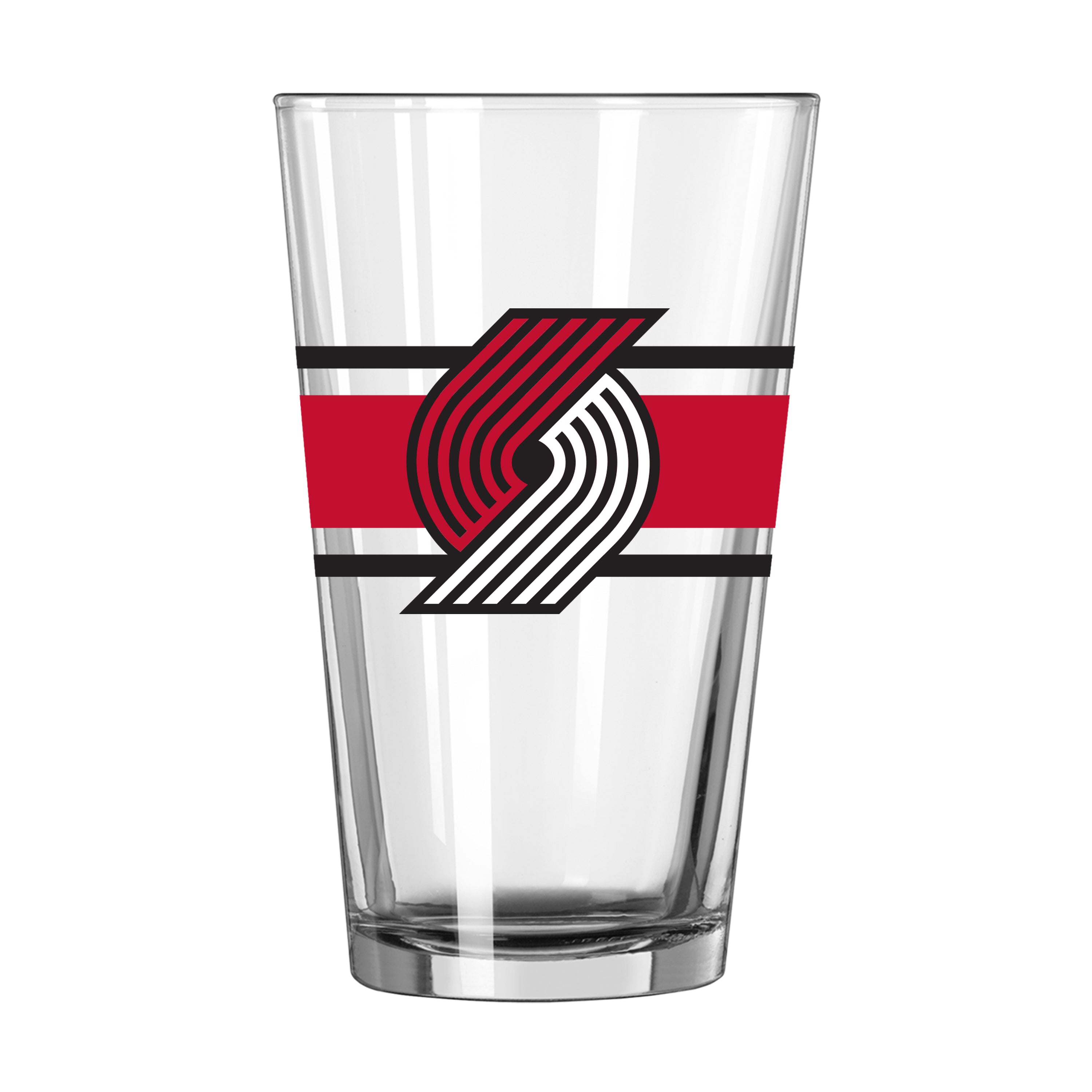 Portland Trailblazers 16oz Stripe Pint Glass