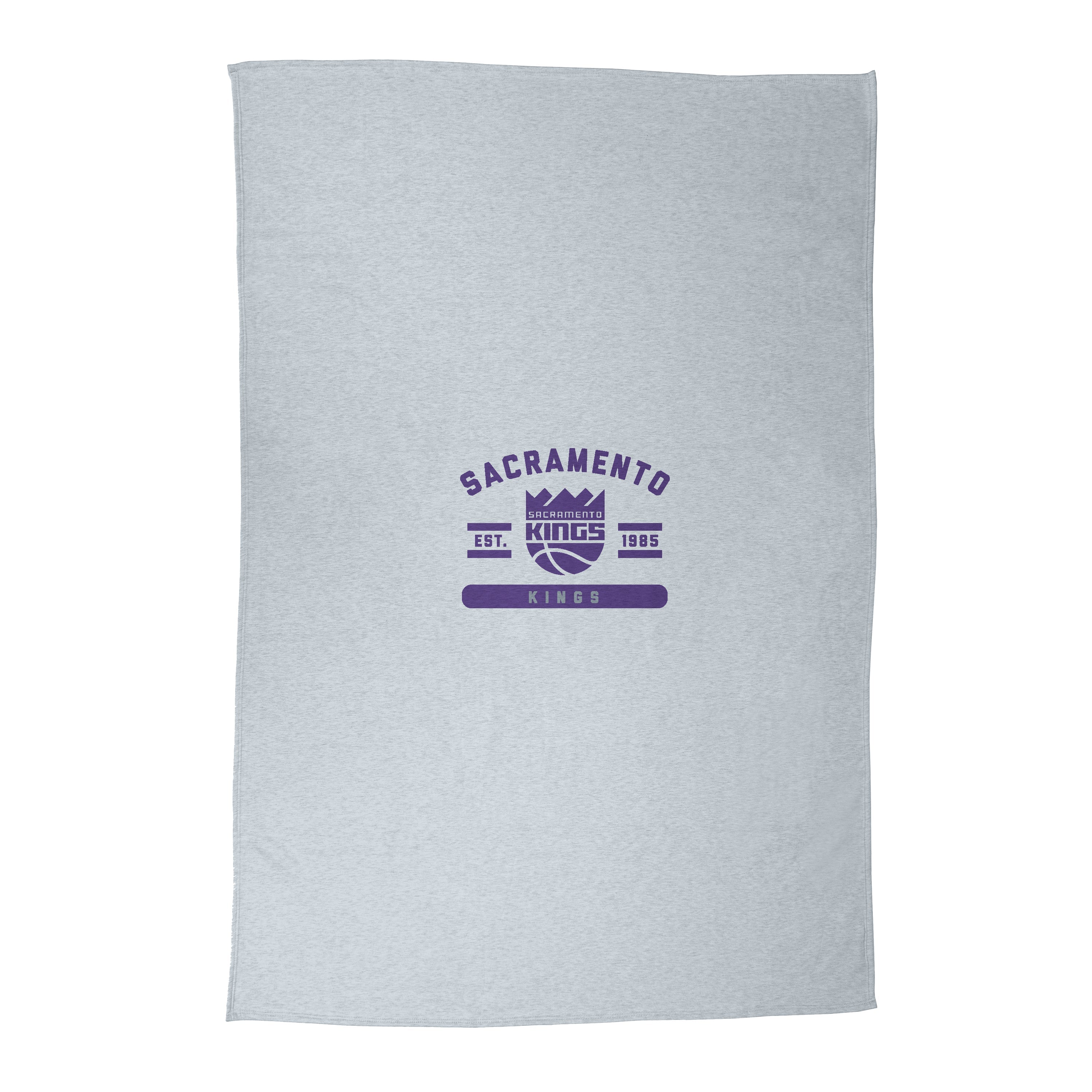 Sacramento Kings Athletic Gray Sublimated Sweatshirt Blanket
