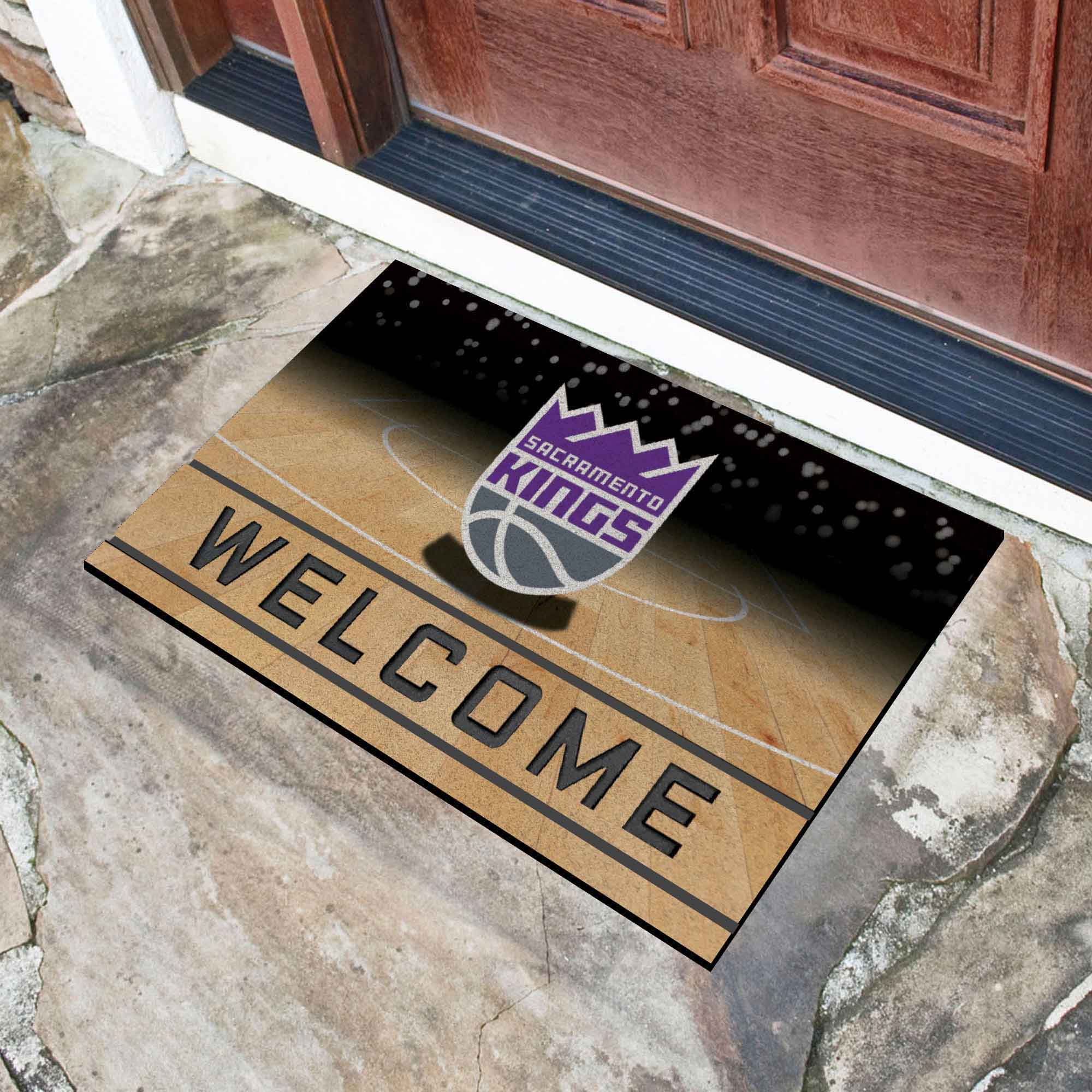 NBA - Sacramento Kings Crumb Rubber Door Mat - Sports Gifts, Sports Memorabilia, Sports Collectibles, Fan Shop