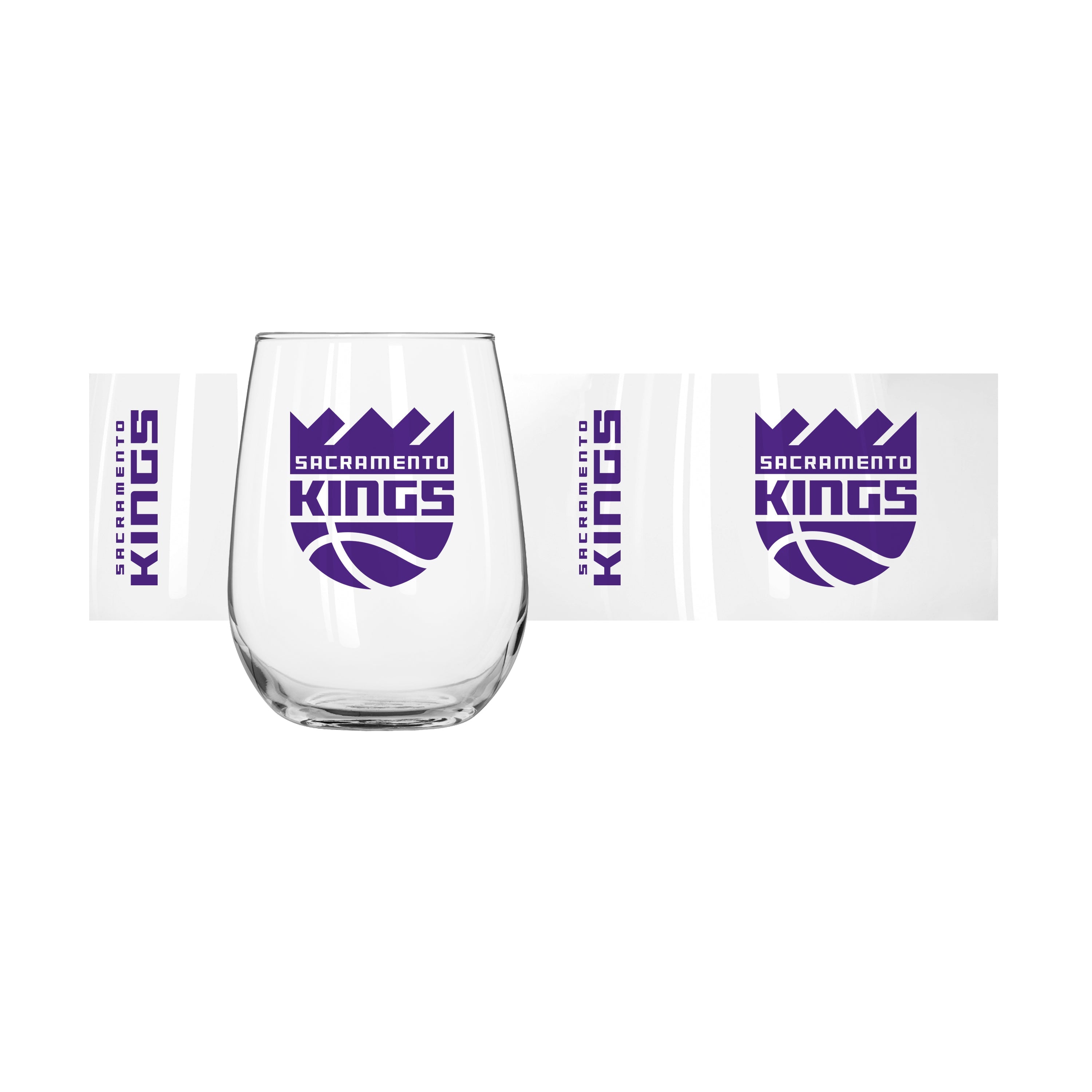 Sacramento Kings 16oz Gameday Curved Beverage Glass - Sports Gifts, Sports Memorabilia, Sports Collectibles, Fan Shop