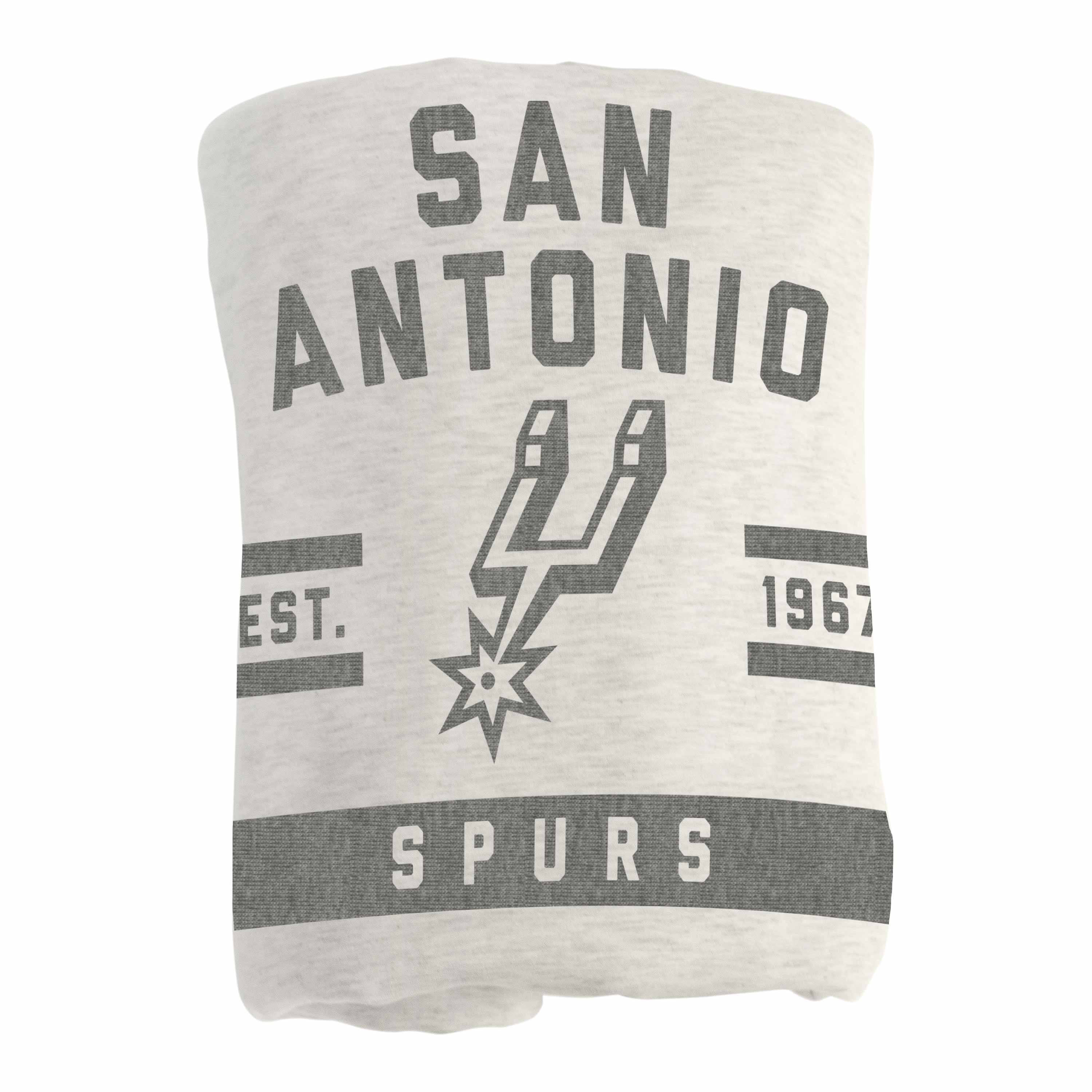 San Antonio Spurs Oatmeal Sweatshirt Blanket - Sports Gifts, Sports Memorabilia, Sports Collectibles, Fan Shop