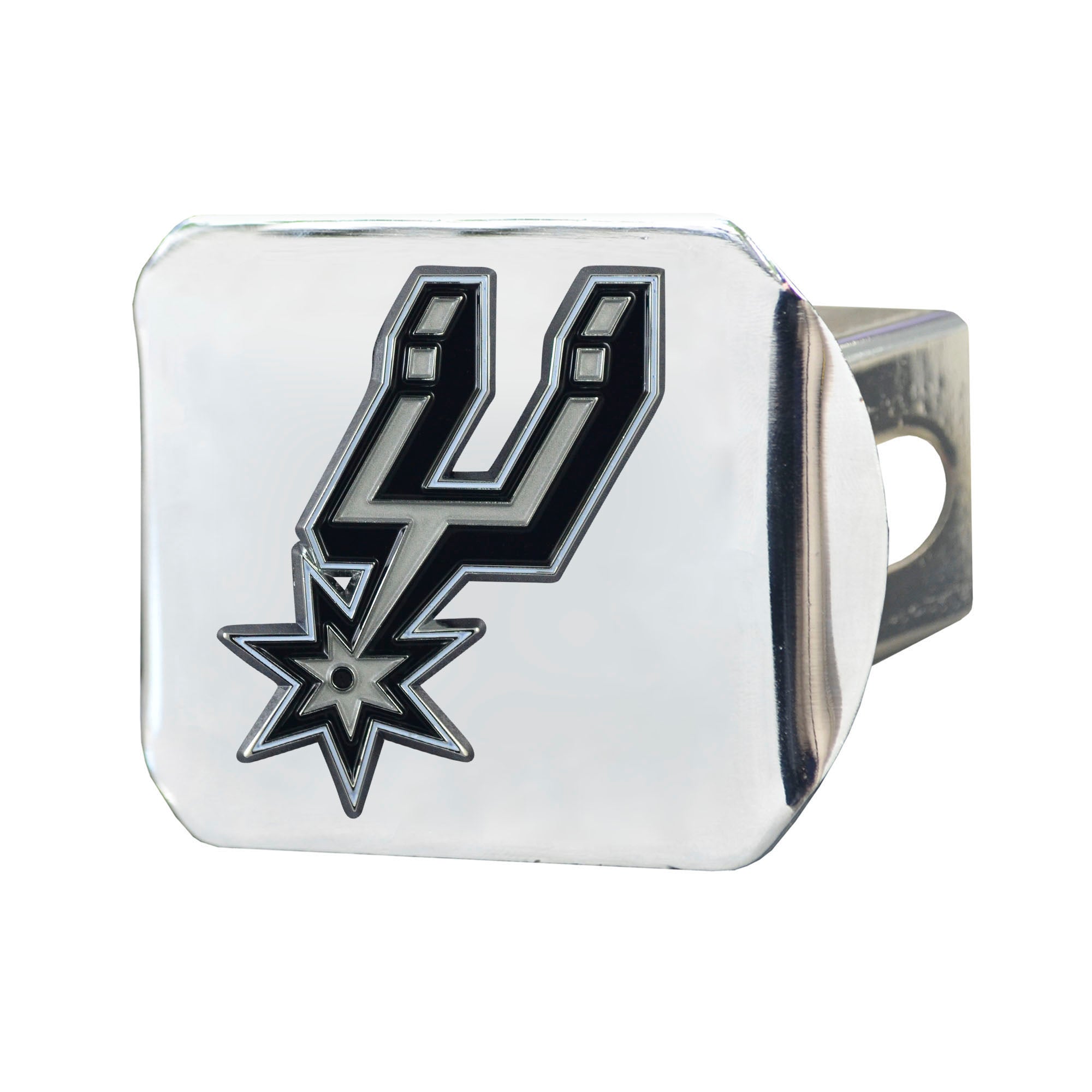 NBA - San Antonio Spurs Color on Chrome Hitch Cover