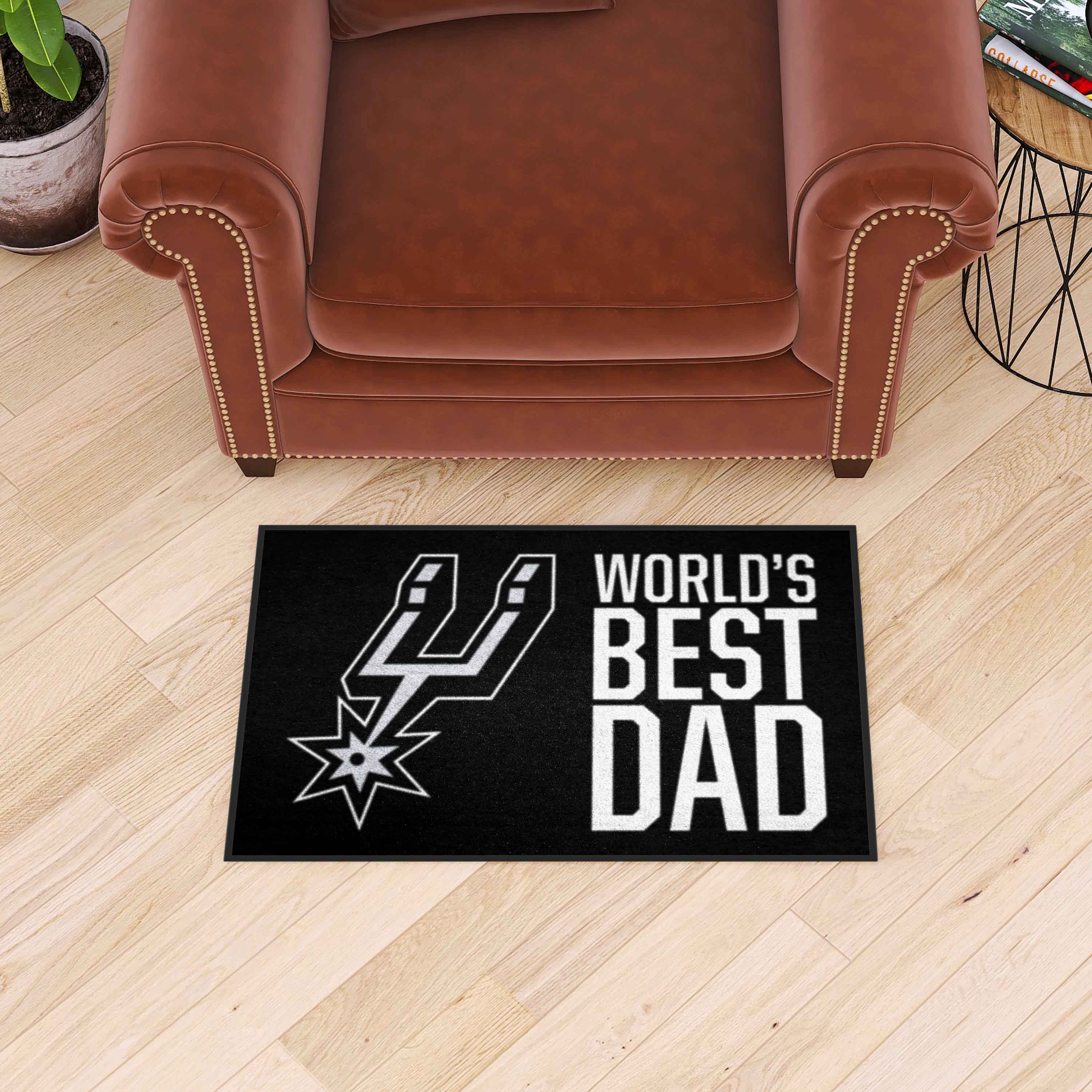 NBA - San Antonio Spurs Starter Mat - World's Best Dad - Sports Gifts, Sports Memorabilia, Sports Collectibles, Fan Shop