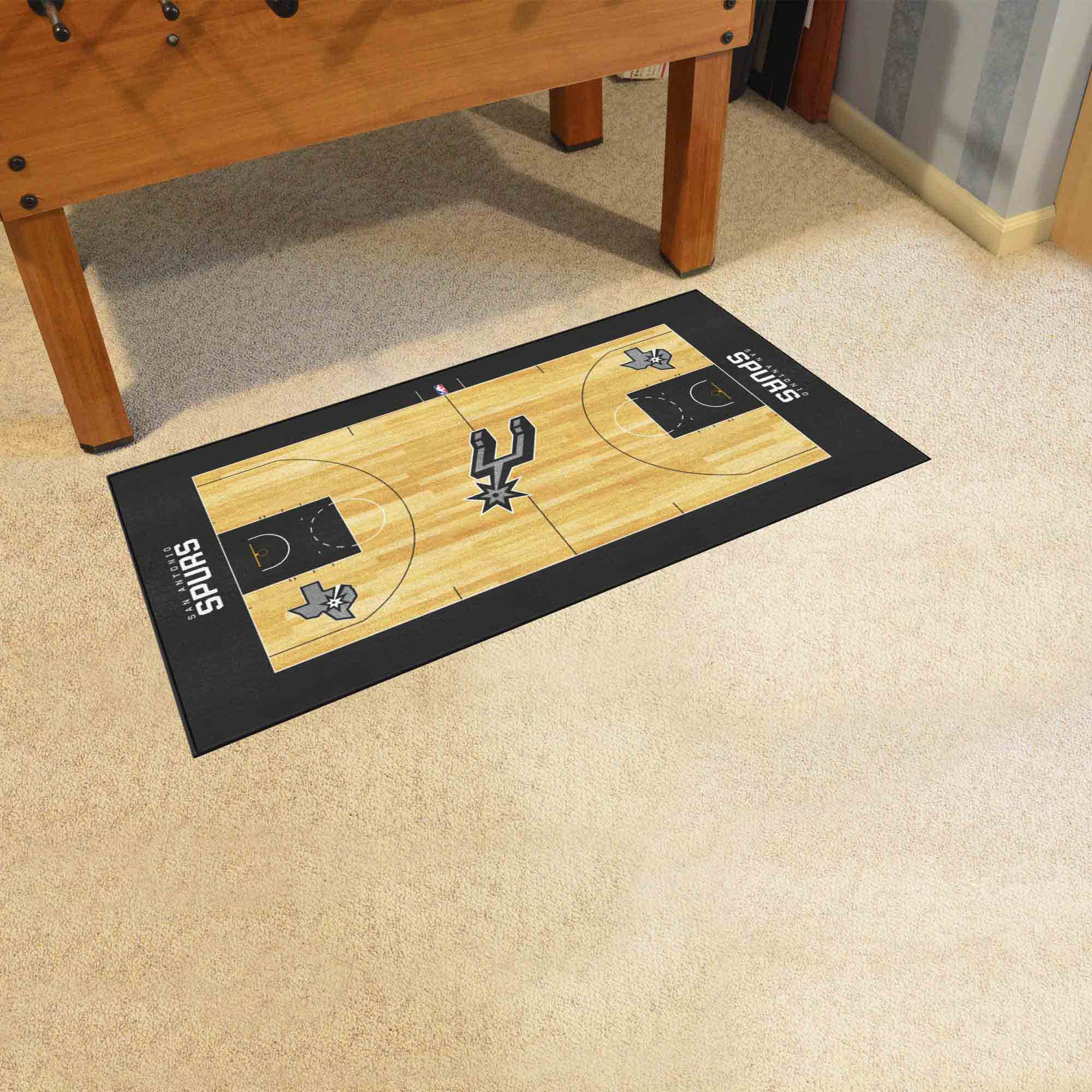NBA - San Antonio Spurs NBA Court Large Runner - Sports Gifts, Sports Memorabilia, Sports Collectibles, Fan Shop