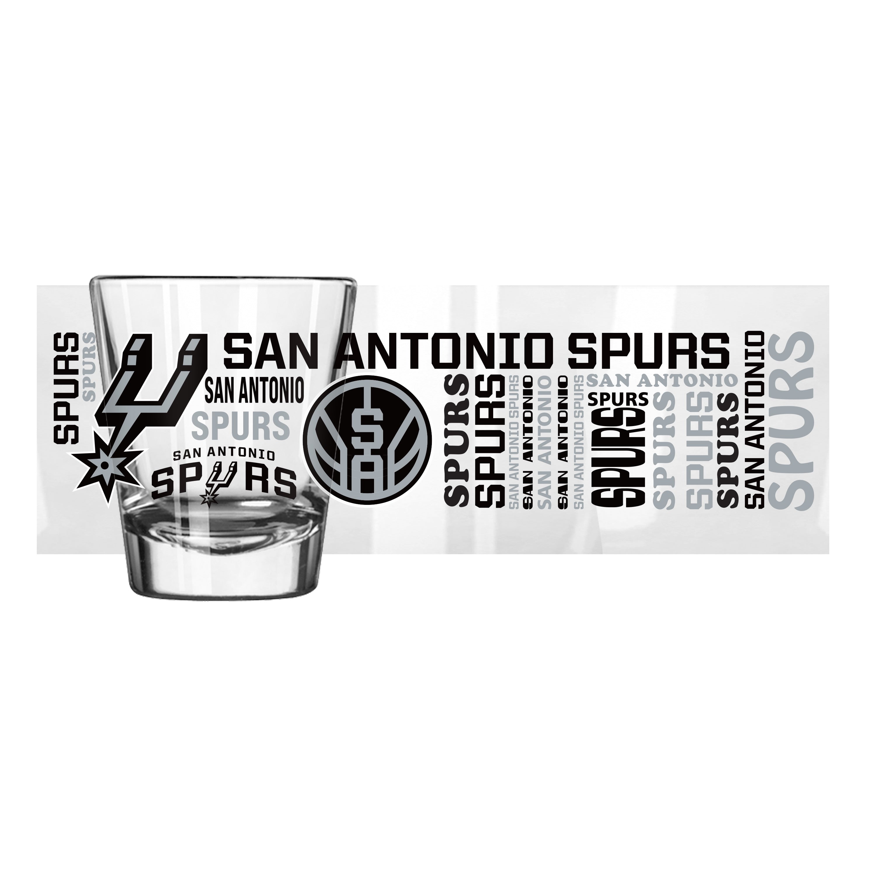 San Antonio Spurs 2oz Spirit Shot Glass - Sports Gifts, Sports Memorabilia, Sports Collectibles, Fan Shop