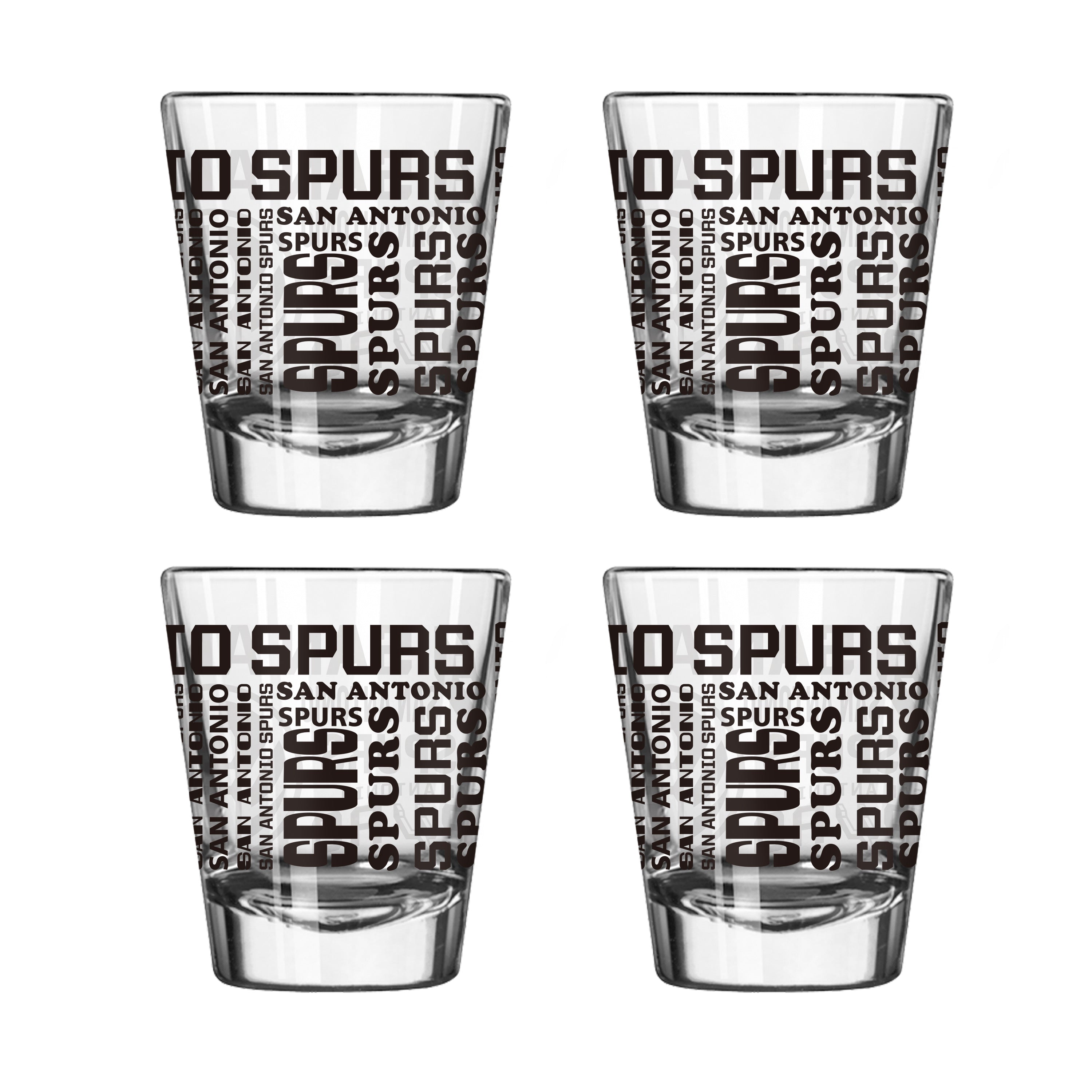 San Antonio Spurs 4pk Spirit 2oz Shot Glass