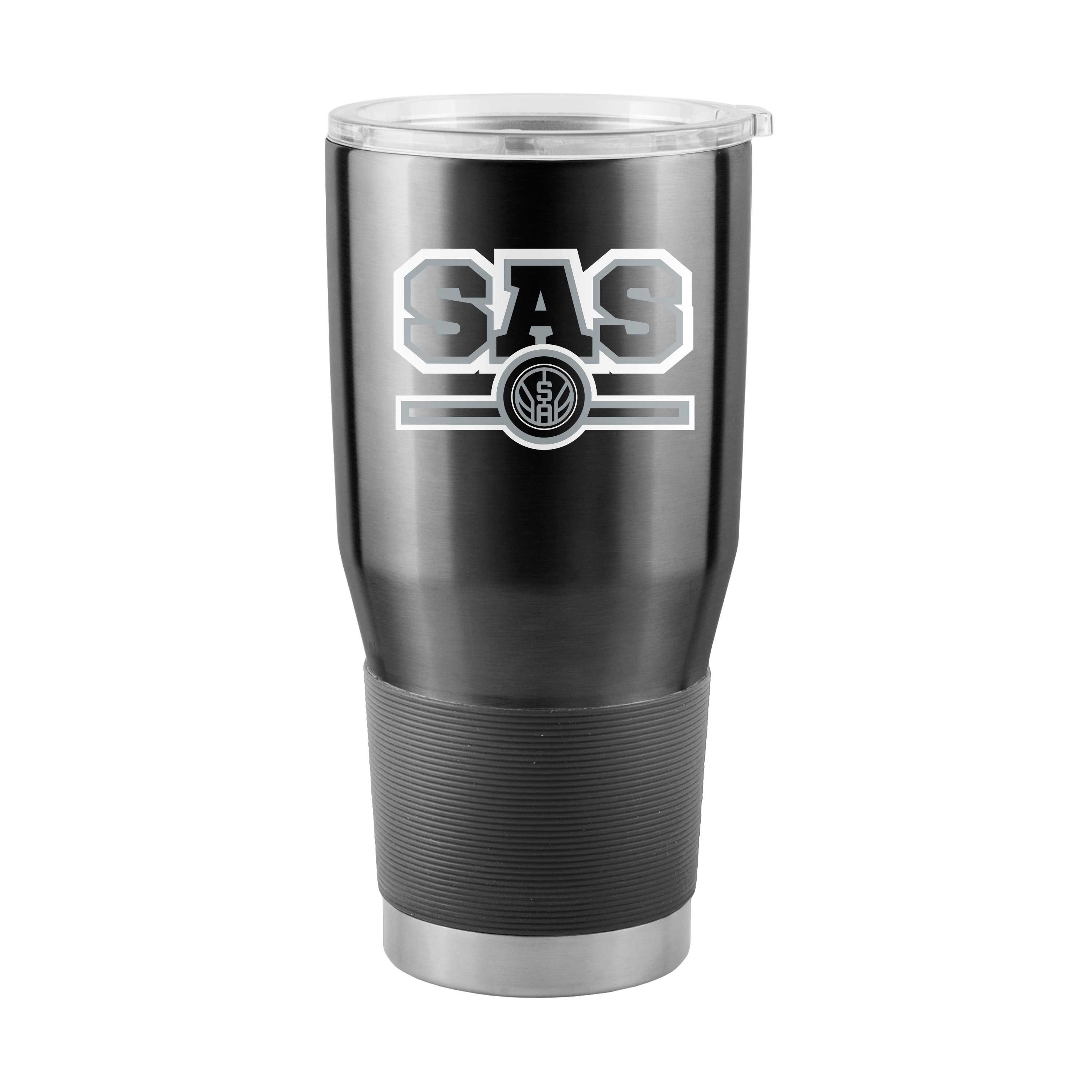 San Antonio Spurs 30oz Letterman Stainless Tumbler - Sports Gifts, Sports Memorabilia, Sports Collectibles, Fan Shop