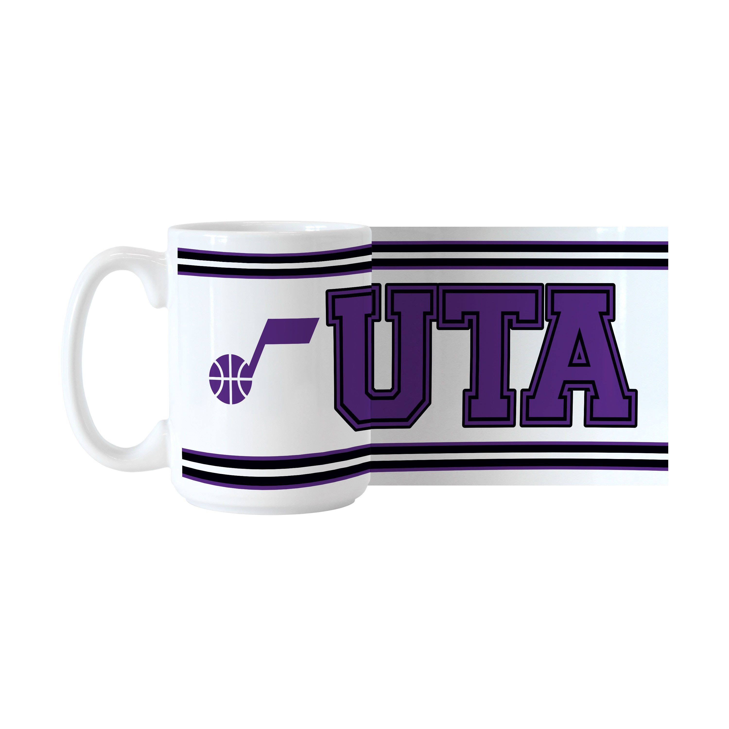 Utah Jazz 15oz Overtime Stripe Sublimated Mug - Sports Gifts, Sports Memorabilia, Sports Collectibles, Fan Shop
