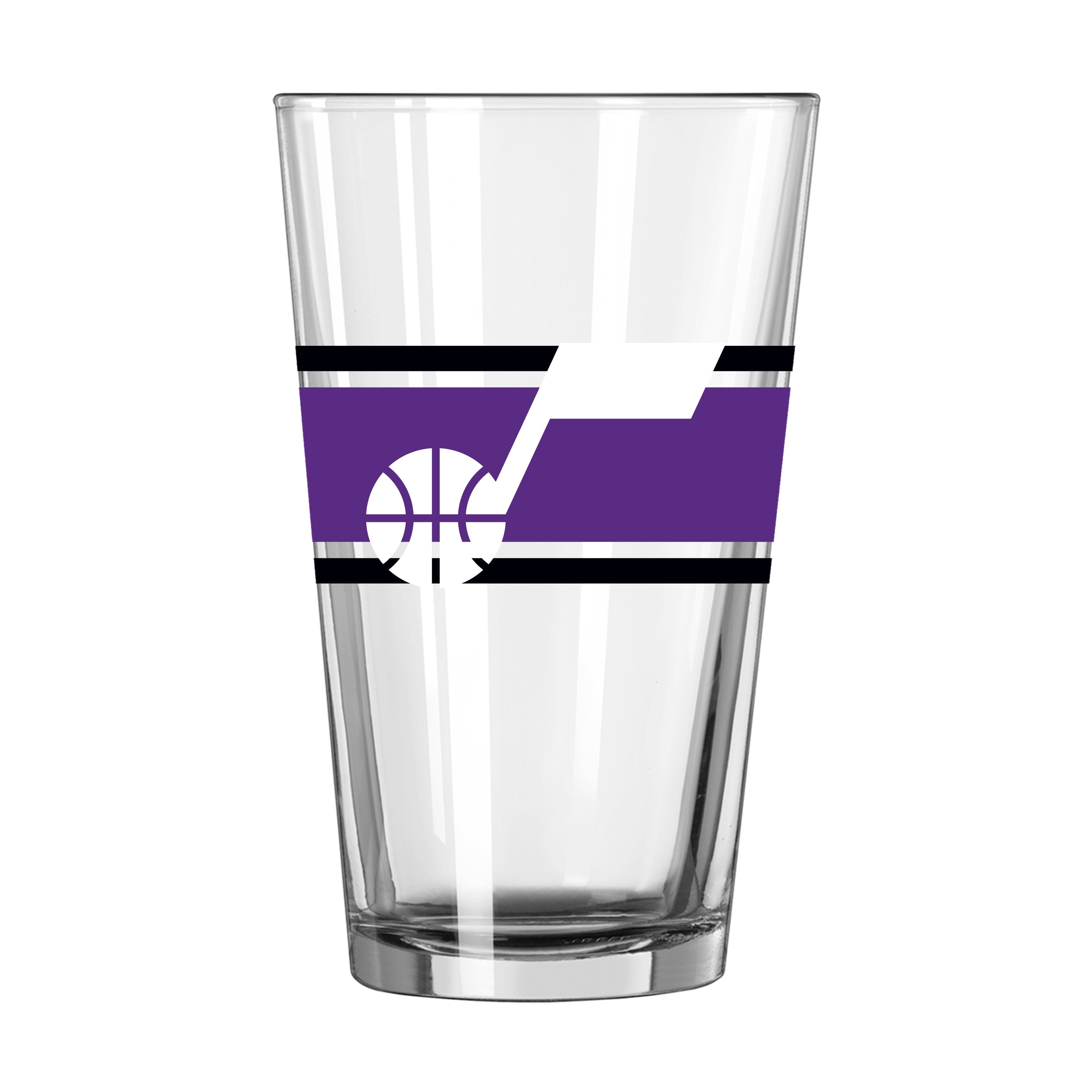 Utah Jazz 16oz Stripe Pint Glass