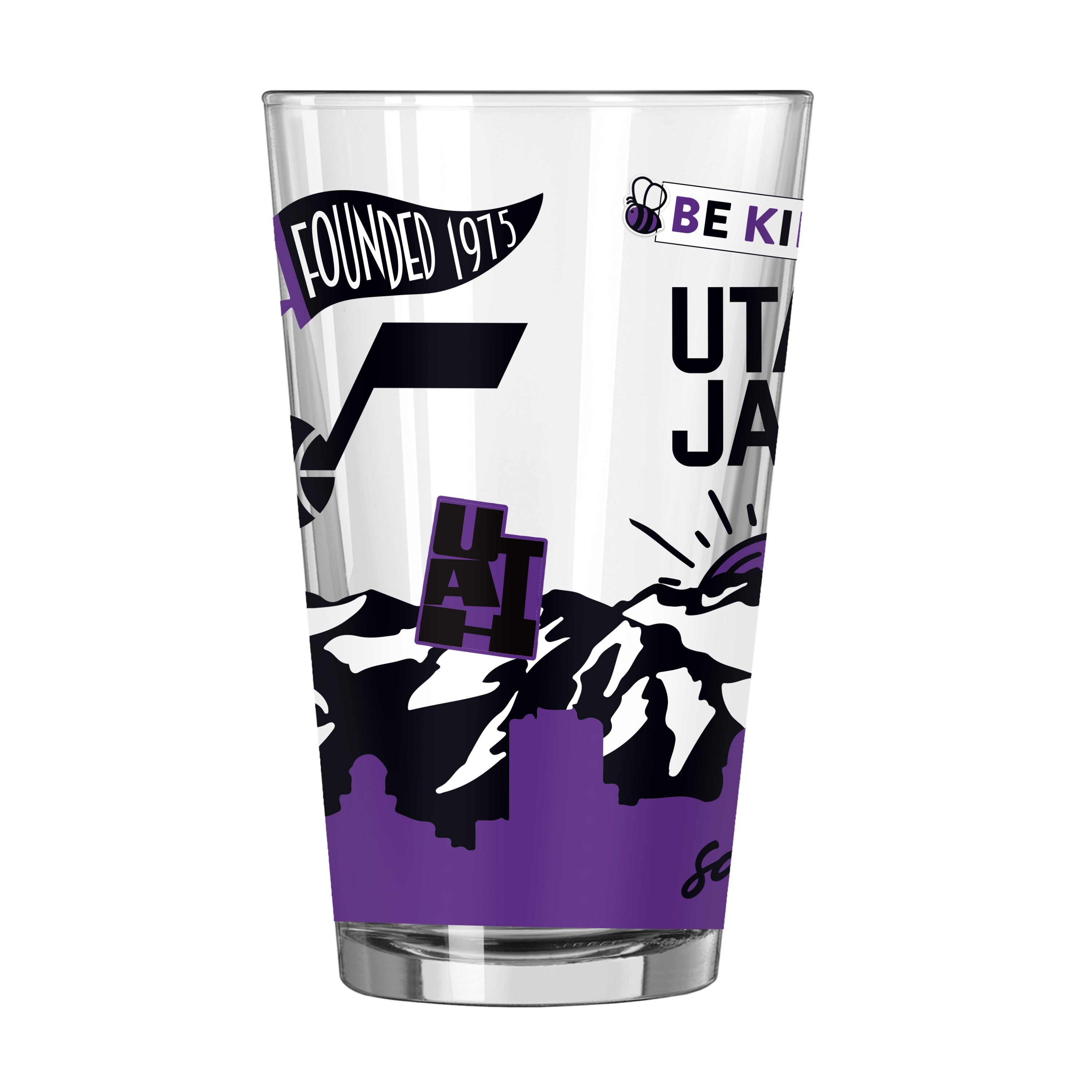 Utah Jazz 16oz Native Pint Glass