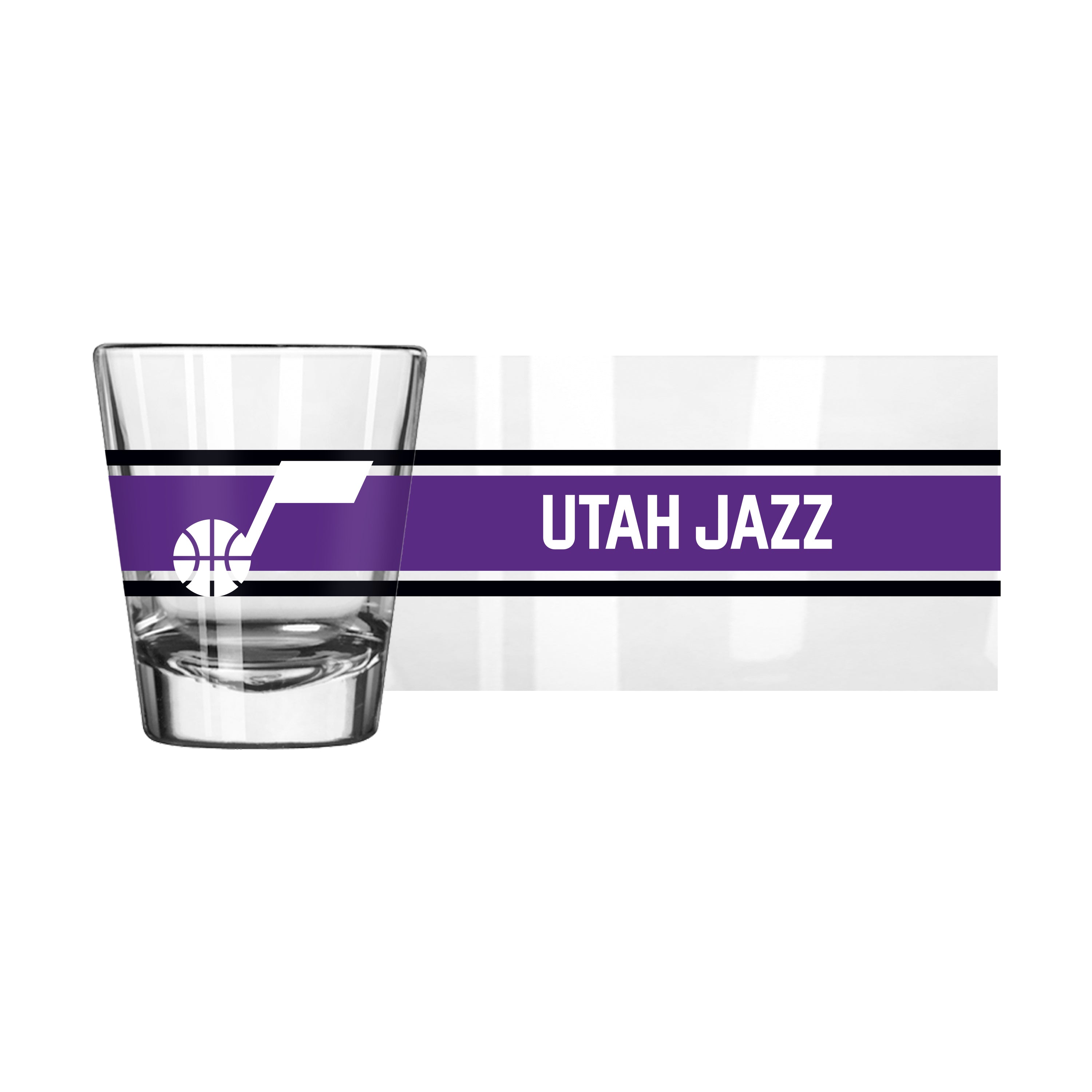 Utah Jazz 2oz Stripe Shot Glass - Sports Gifts, Sports Memorabilia, Sports Collectibles, Fan Shop