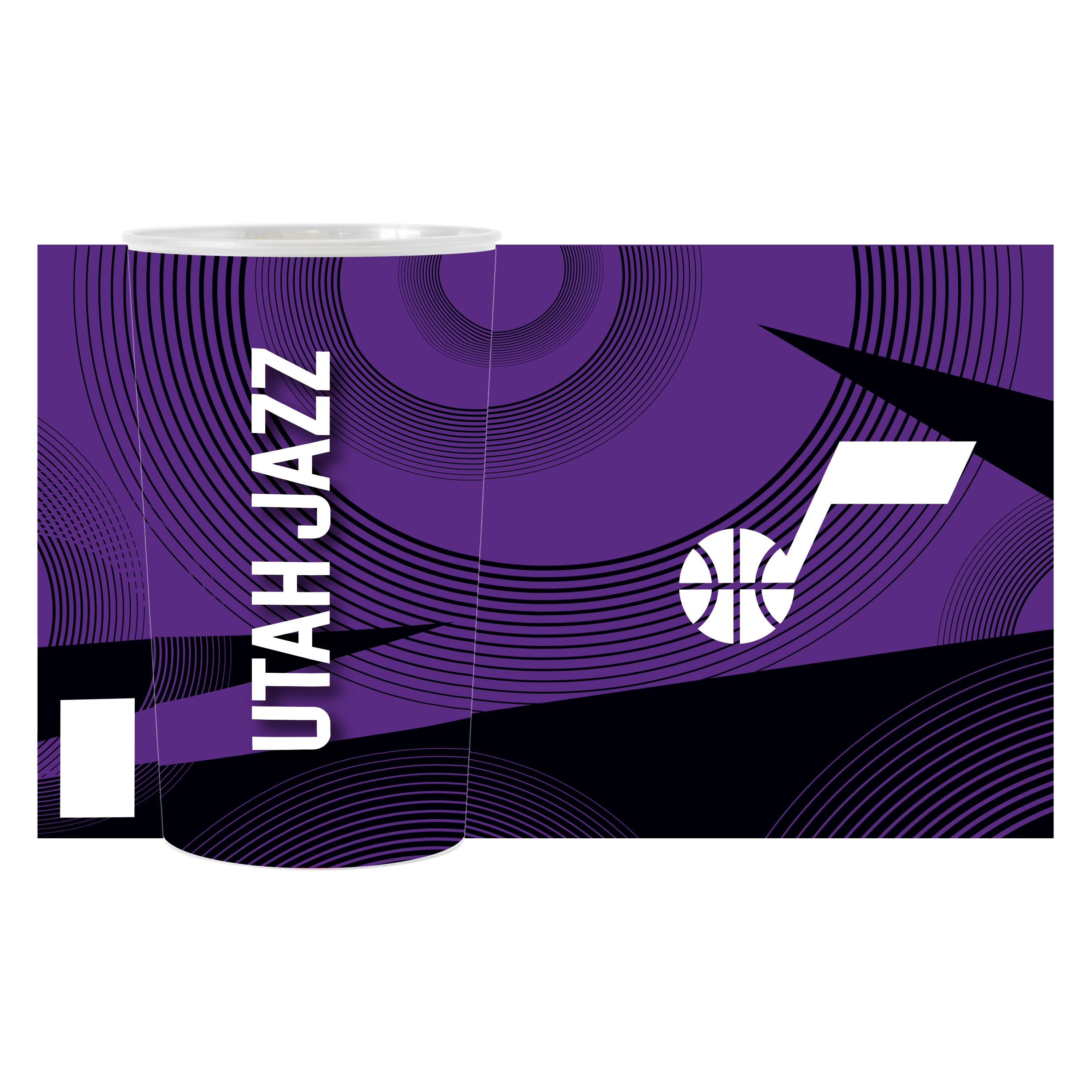 Utah Jazz Geometric Hardwall Cup 4 Pack - Sports Gifts, Sports Memorabilia, Sports Collectibles, Fan Shop