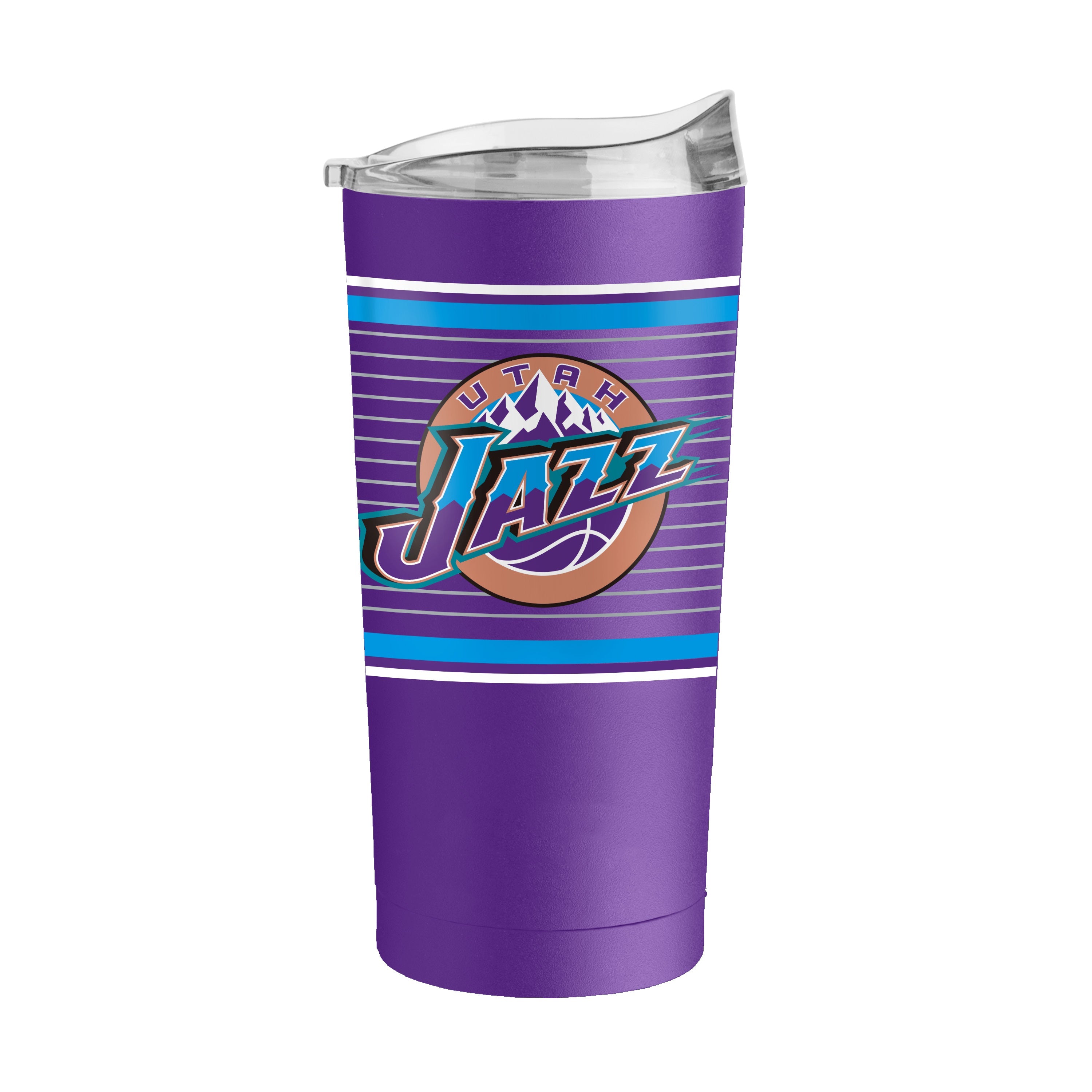 Utah Jazz 20oz Retro Stripe Powder Coat Tumbler - Sports Gifts, Sports Memorabilia, Sports Collectibles, Fan Shop