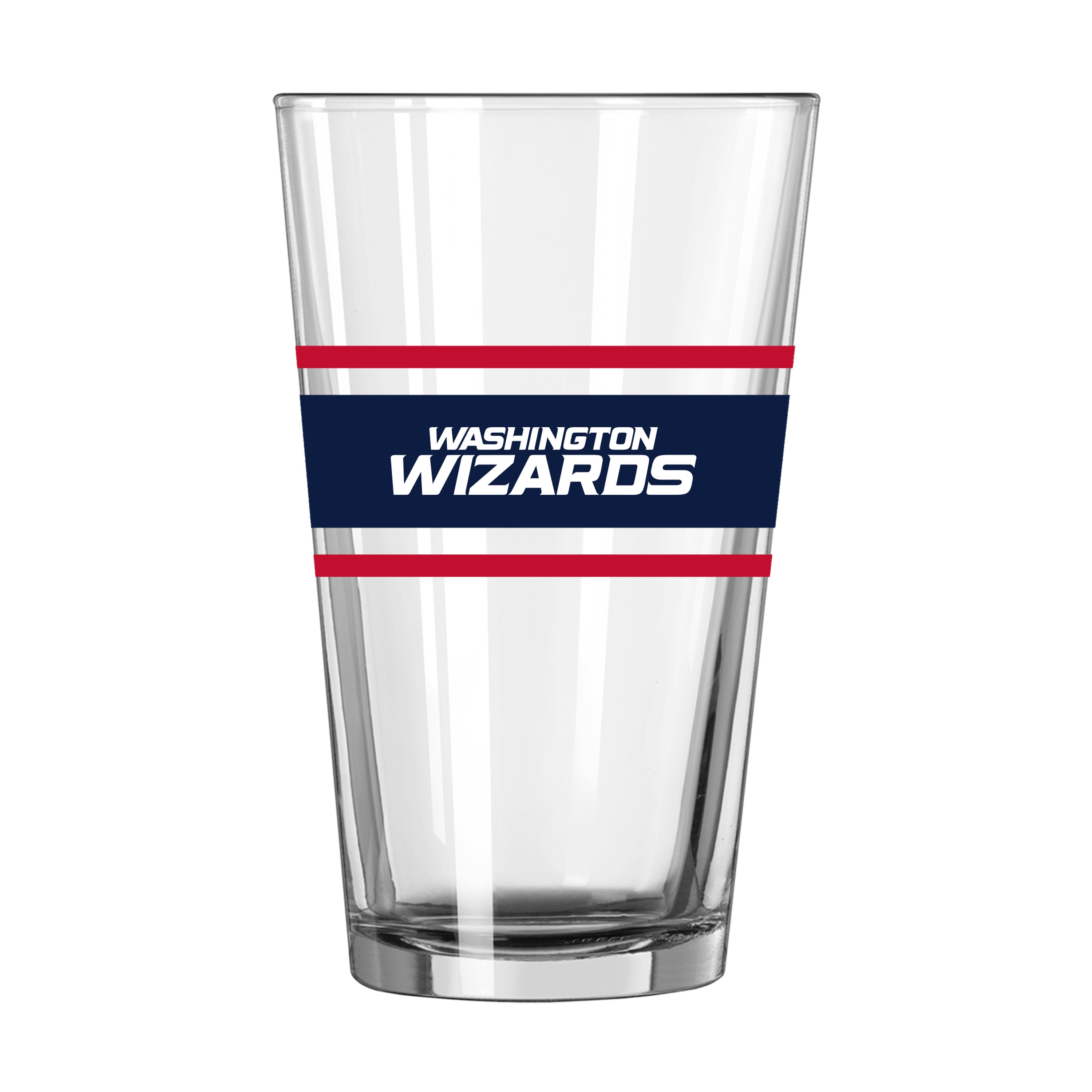 Washington Wizards 16oz Stripe Pint Glass - Sports Gifts, Sports Memorabilia, Sports Collectibles, Fan Shop