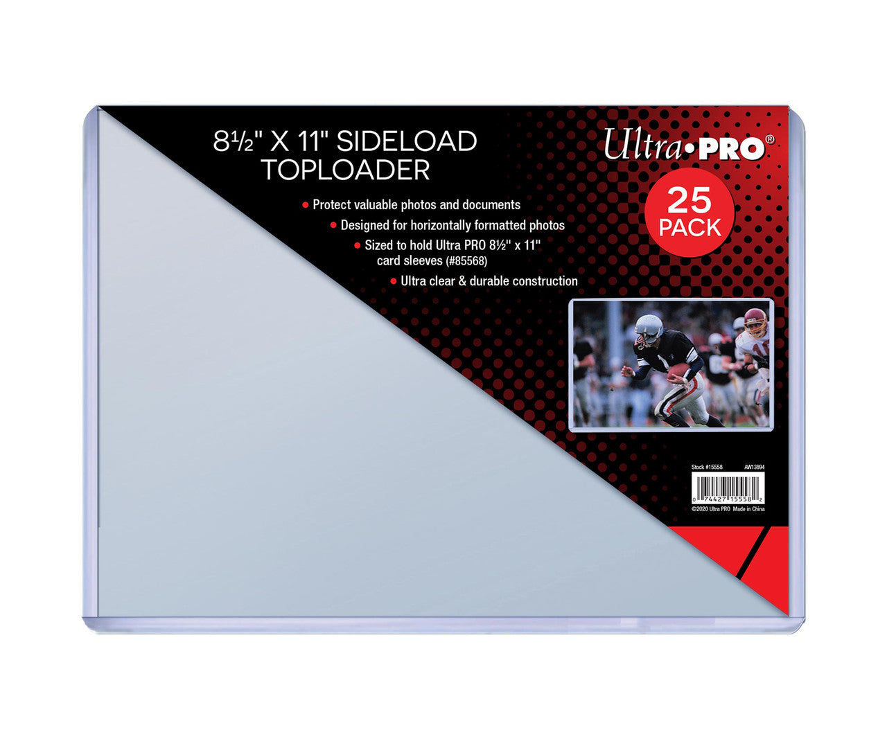 Toploader - 8-1/2x11 Side Load (25 per pack) - Sports Collectibles, Sports Memorabilia, Sports Fan Shop, Sports Gifts
