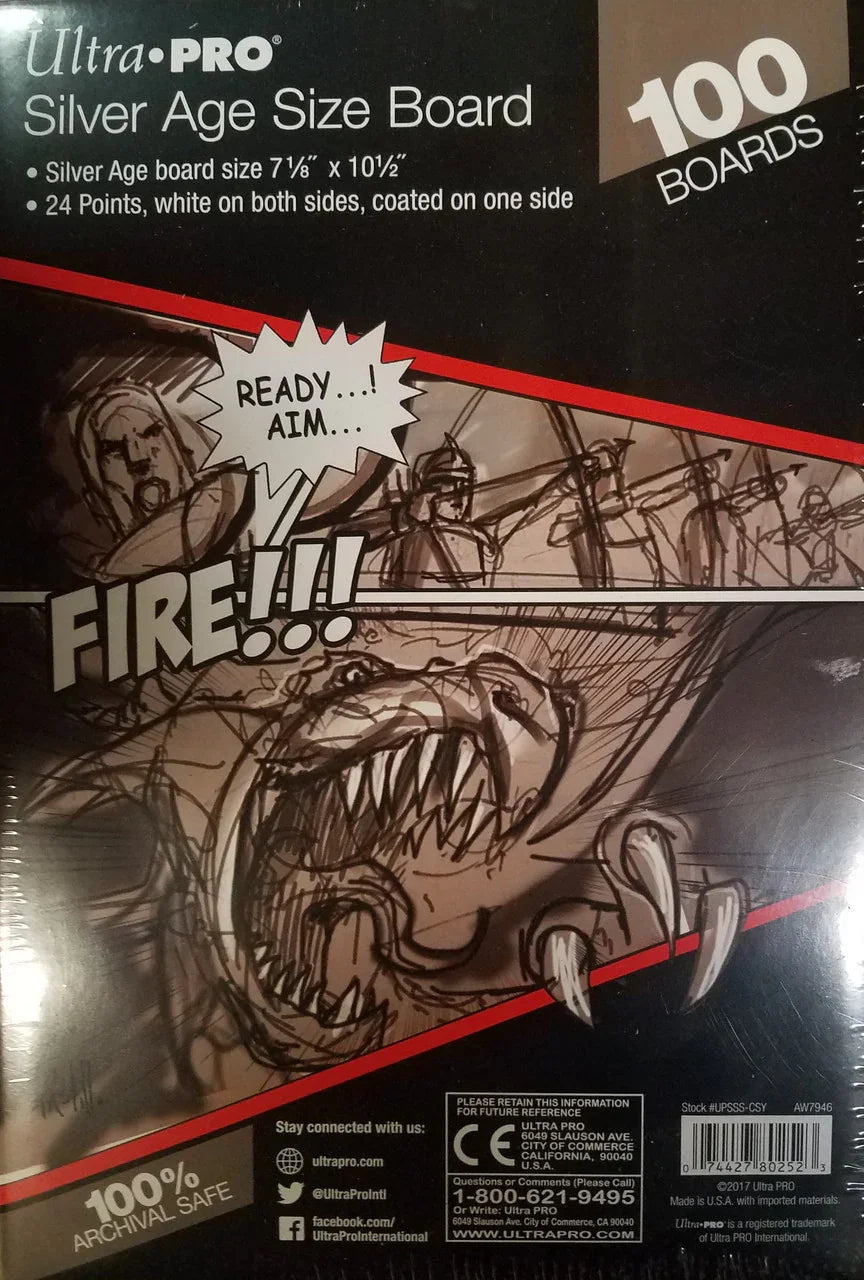 Boards - Silver 7" x 10 1/2" (100 per pack) (CDG) - 757 Sports Collectibles