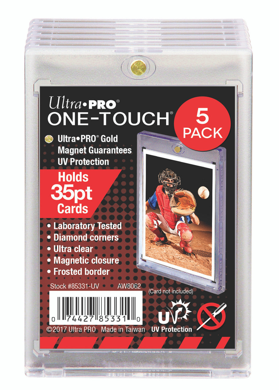 One Touch UV Card Holder Magnetic 35pt - 5 Count Pack - Sports Collectibles, Sports Memorabilia, Sports Fan Shop, Sports Gifts