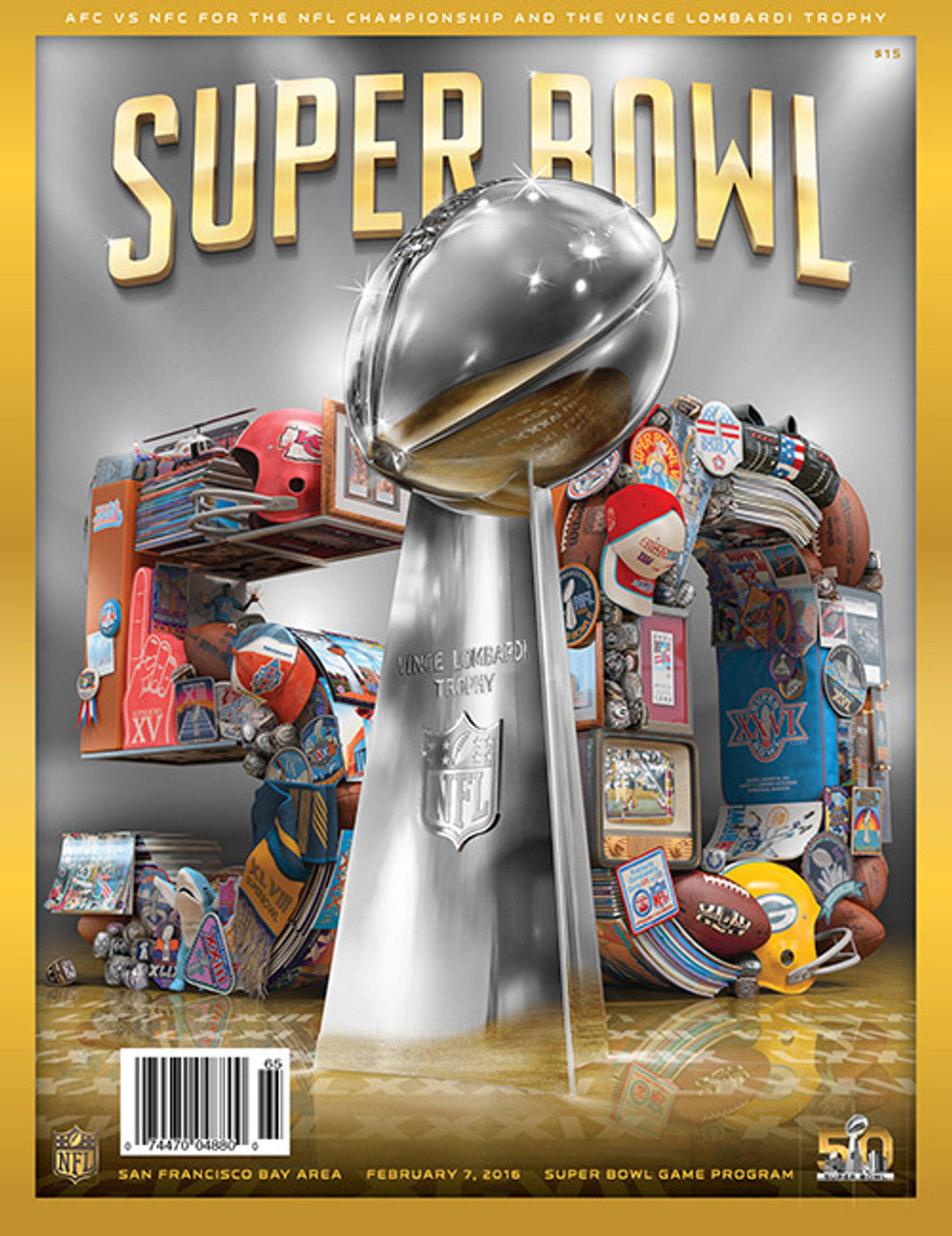 Super Bowl 50 Program - Sports Collectibles, Sports Memorabilia, Sports Fan Shop, Sports Gifts