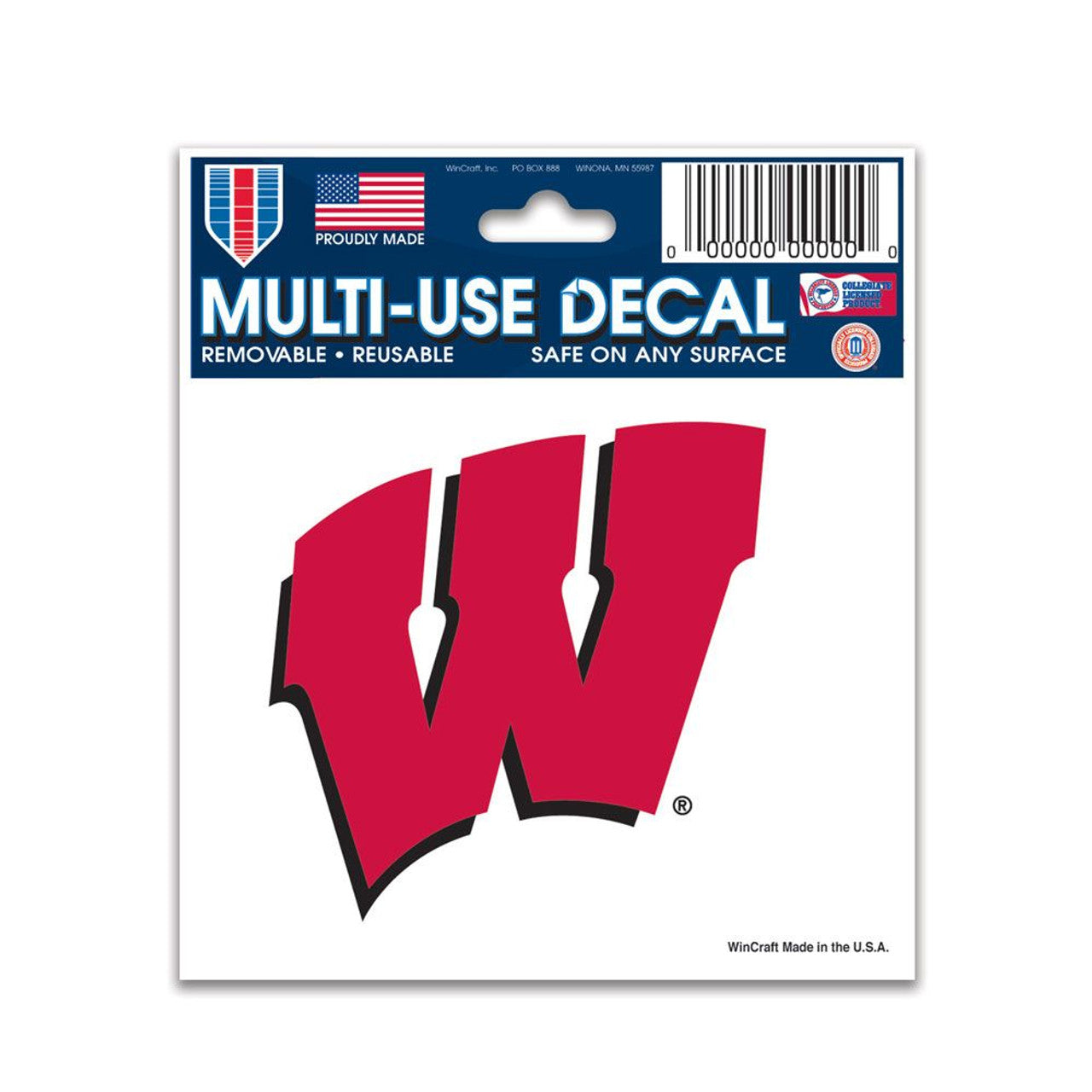Wisconsin Badgers Decal 3x4 Multi Use - Sports Collectibles, Sports Memorabilia, Sports Fan Shop, Sports Gifts