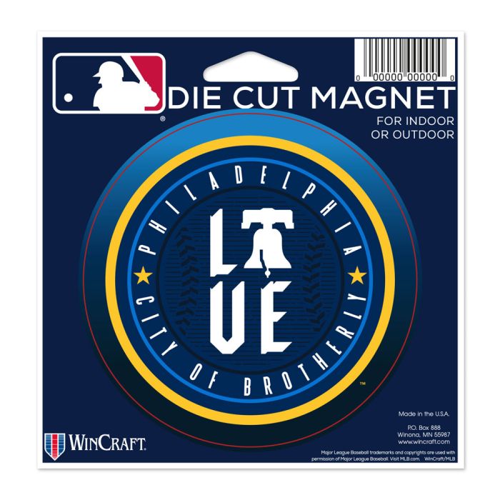 Philadelphia Phillies / City Connect City Connect Die Cut Magnet 4.5" x 6" - Sports Collectibles, Sports Memorabilia, Sports Fan Shop, Sports Gifts