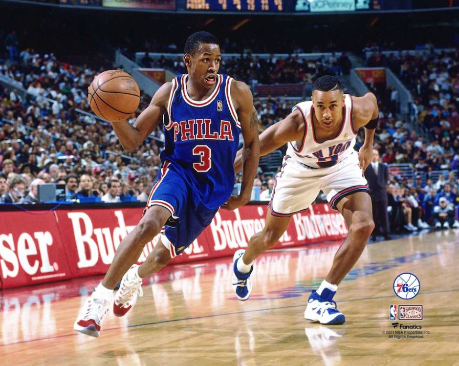 Allen Iverson Rookie Year Action Philadelphia 76ers 8" x 10" Basketball Photo - Sports Collectibles, Sports Memorabilia, Sports Fan Shop, Sports Gifts