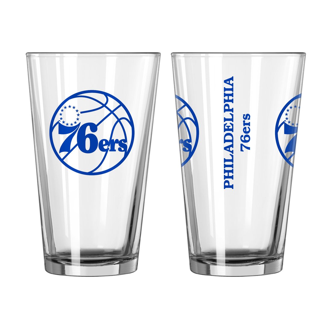Philadelphia 76ers Game Day Pint Glass - Sports Collectibles, Sports Memorabilia, Sports Fan Shop, Sports Gifts