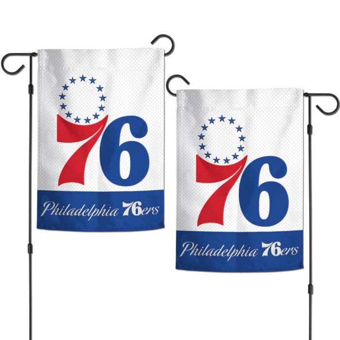 Philadelphia 76ers Applique 12.5" x 18" Garden Flag - Sports Collectibles, Sports Memorabilia, Sports Fan Shop, Sports Gifts