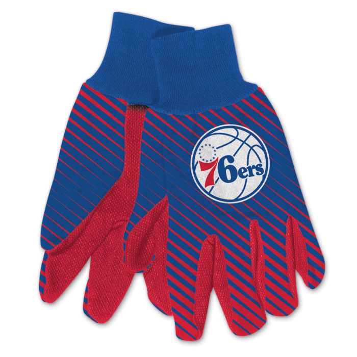 Philadelphia 76ers Adult Two-Tone Gloves - Sports Collectibles, Sports Memorabilia, Sports Fan Shop, Sports Gifts