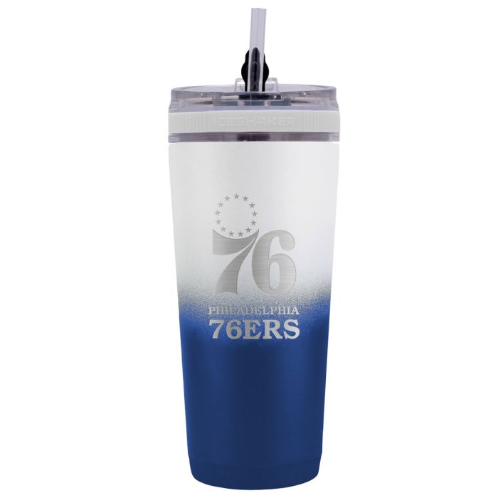 Philadelphia 76ers 26 oz Stainless Steel Ice Shaker Bottle - Sports Collectibles, Sports Memorabilia, Sports Fan Shop, Sports Gifts