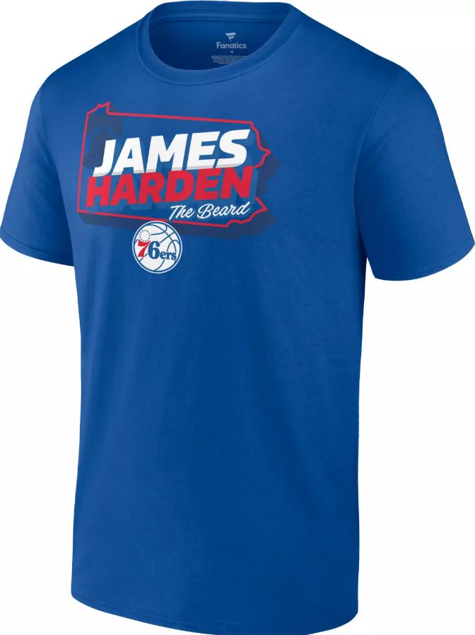James Harden Hometown Philadelphia 76ers Royal Blue T-Shirt - Sports Collectibles, Sports Memorabilia, Sports Fan Shop, Sports Gifts
