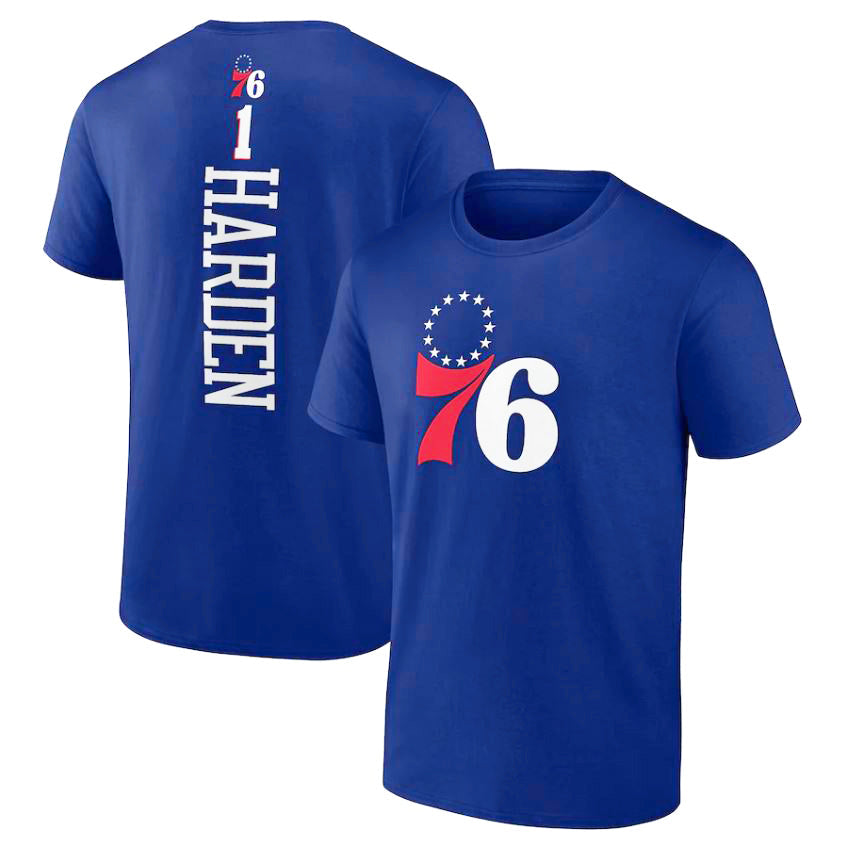 James Harden Philadelphia 76ers Playmaker T-Shirt - Royal Blue - Sports Collectibles, Sports Memorabilia, Sports Fan Shop, Sports Gifts