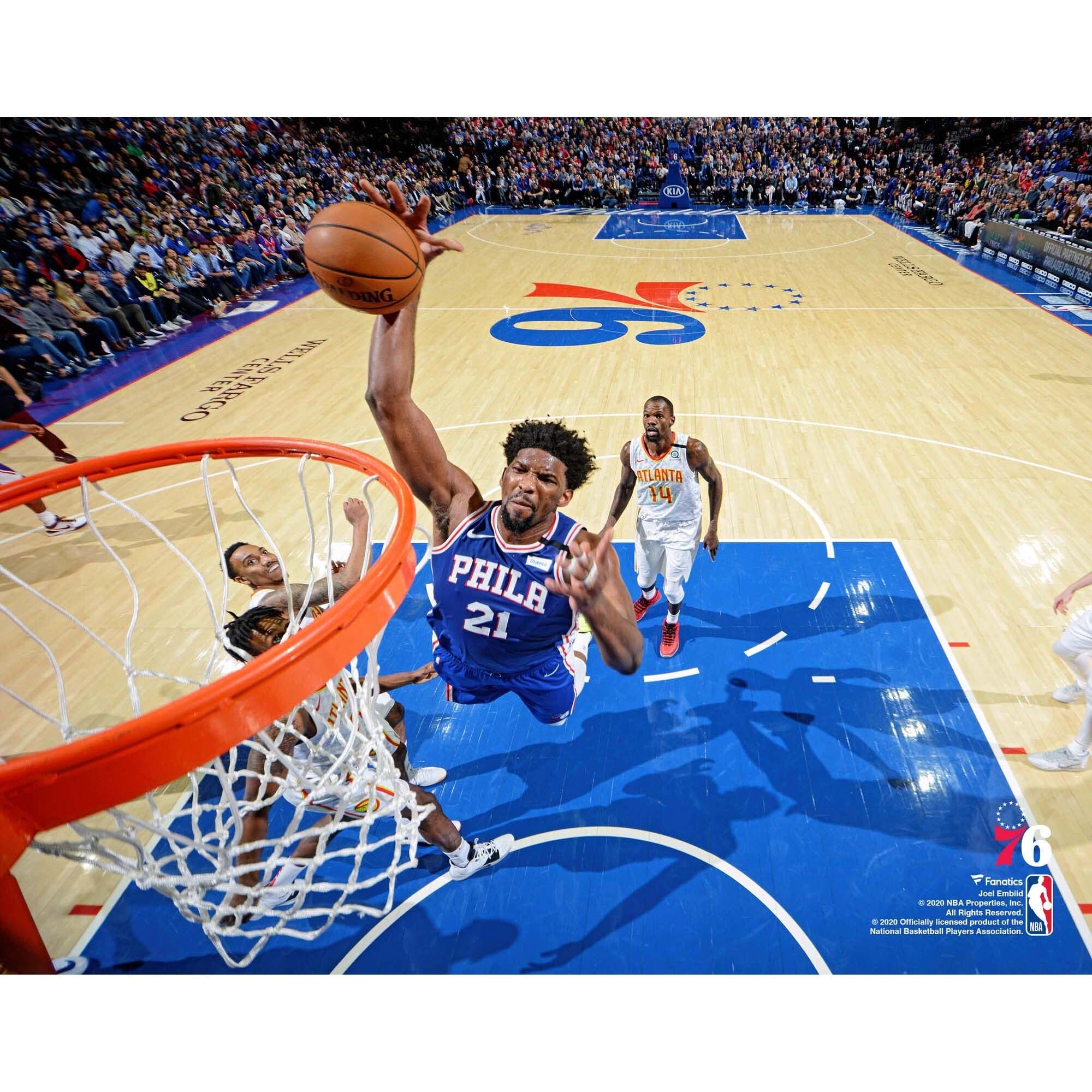 Joel Embiid Rim-Cam Dunk Philadelphia 76ers 8" x 10" Basketball Photo - Sports Collectibles, Sports Memorabilia, Sports Fan Shop, Sports Gifts