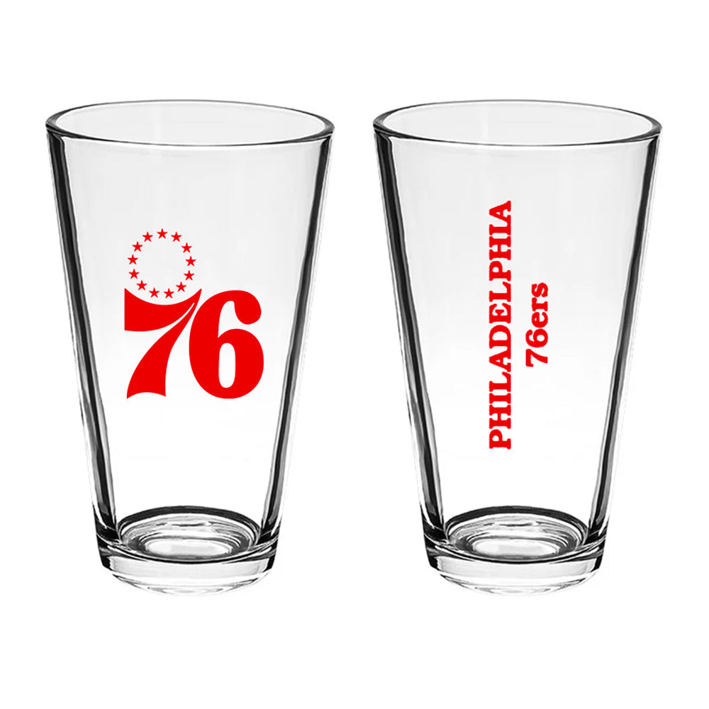 Philadelphia 76ers Game Day Pint Glass - Sports Collectibles, Sports Memorabilia, Sports Fan Shop, Sports Gifts