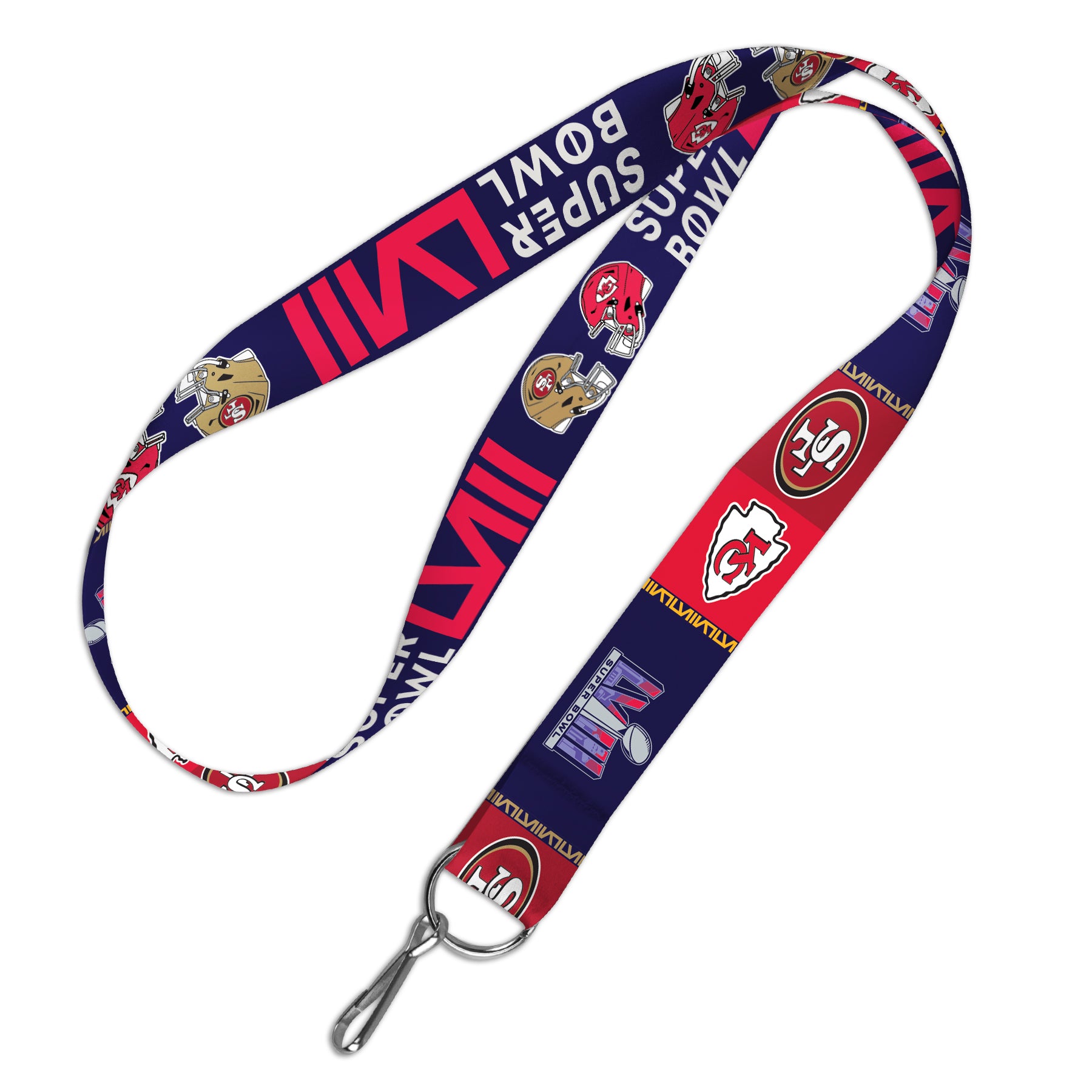 Super Bowl 58 LVIII San Francisco 49ers v Kansas City Chiefs 1" Thick Lanyard - 757 Sports Collectibles